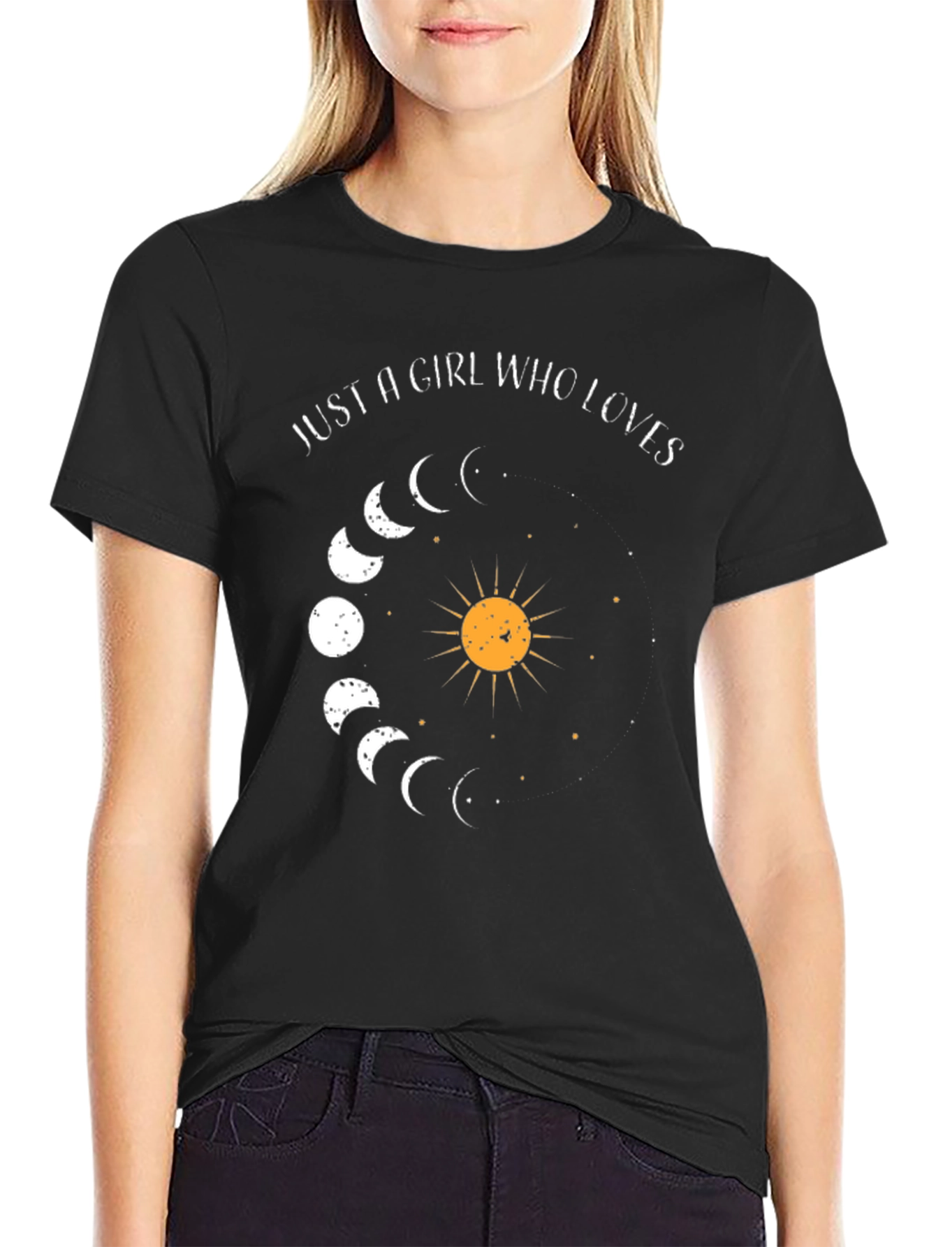 Moon Phases Graphic T-Shirt - Celestial Design