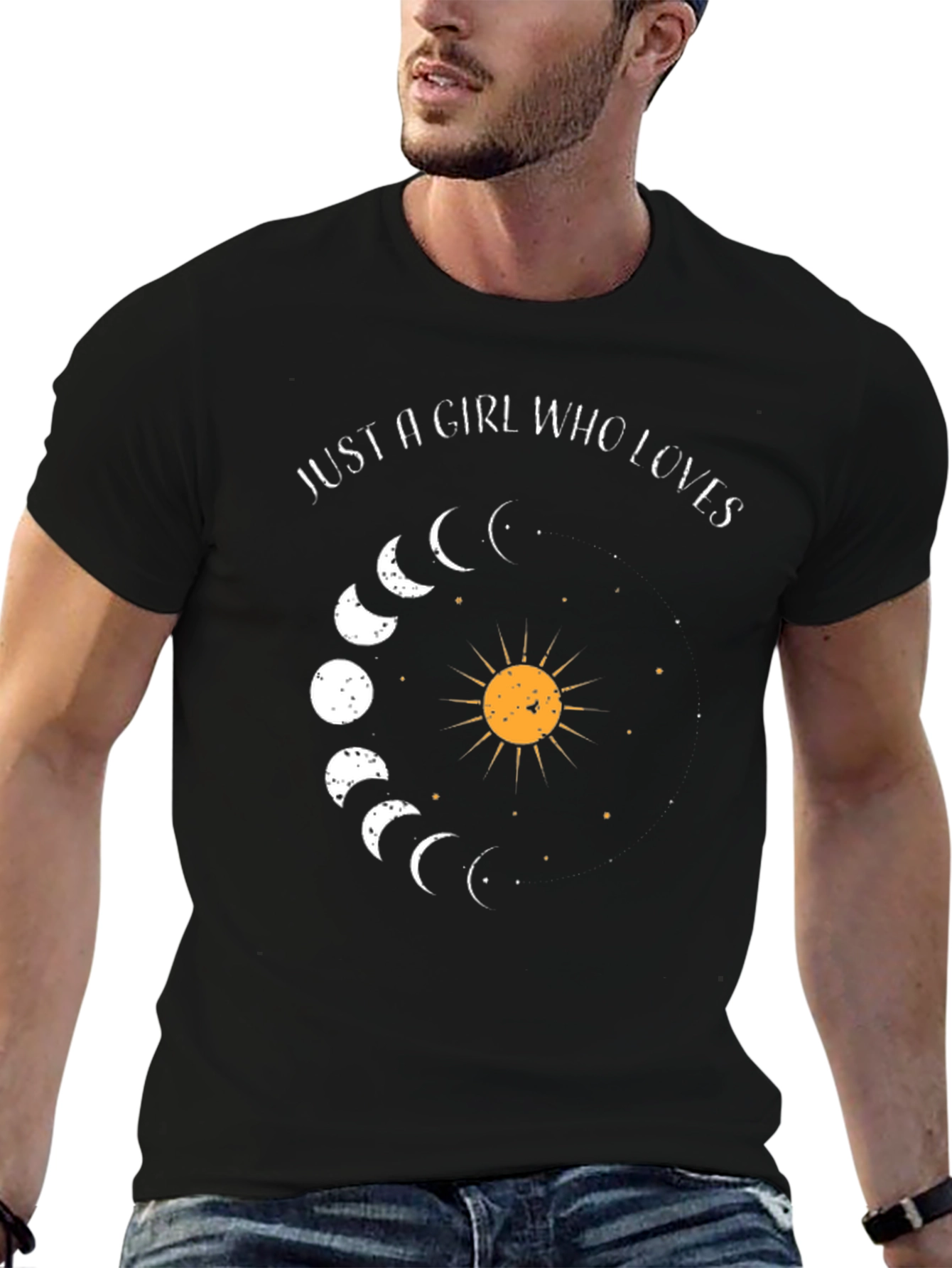 Moon Phases Graphic T-Shirt - Celestial Design