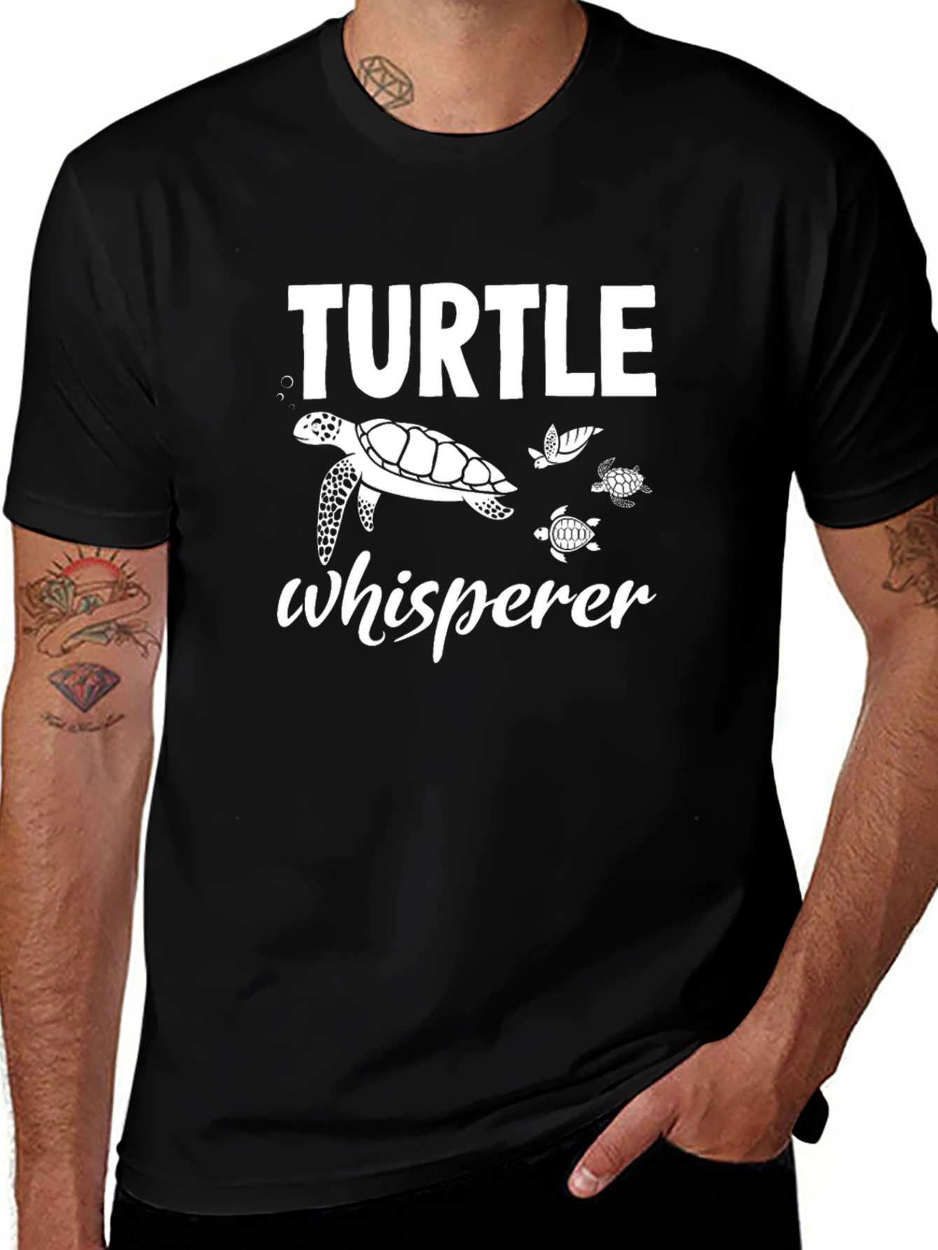 Turtle Whisperer Black T-Shirt