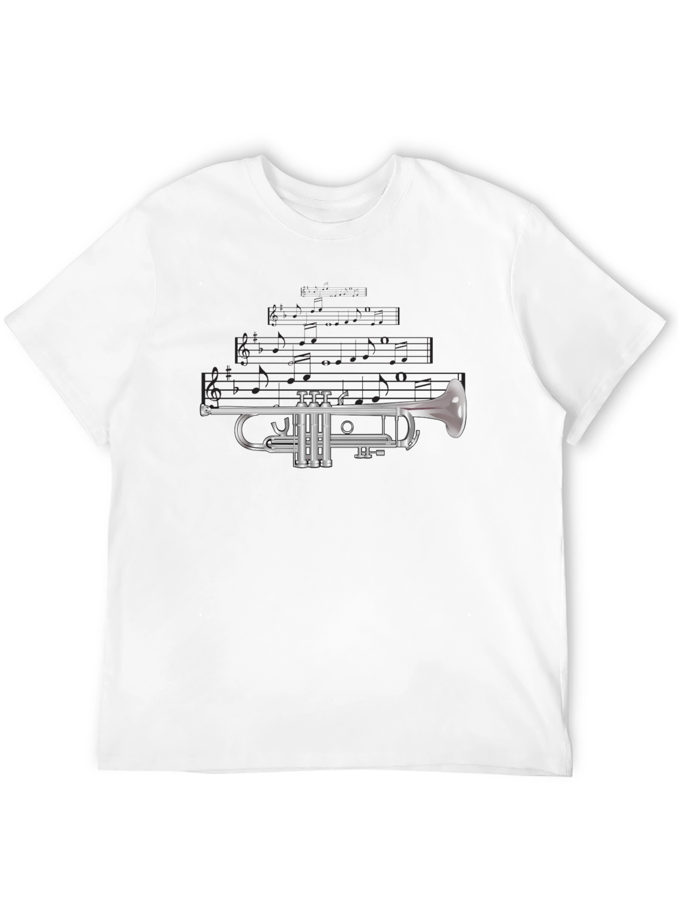 Trumpet Graphic Tee - Musical Instrument T-Shirt
