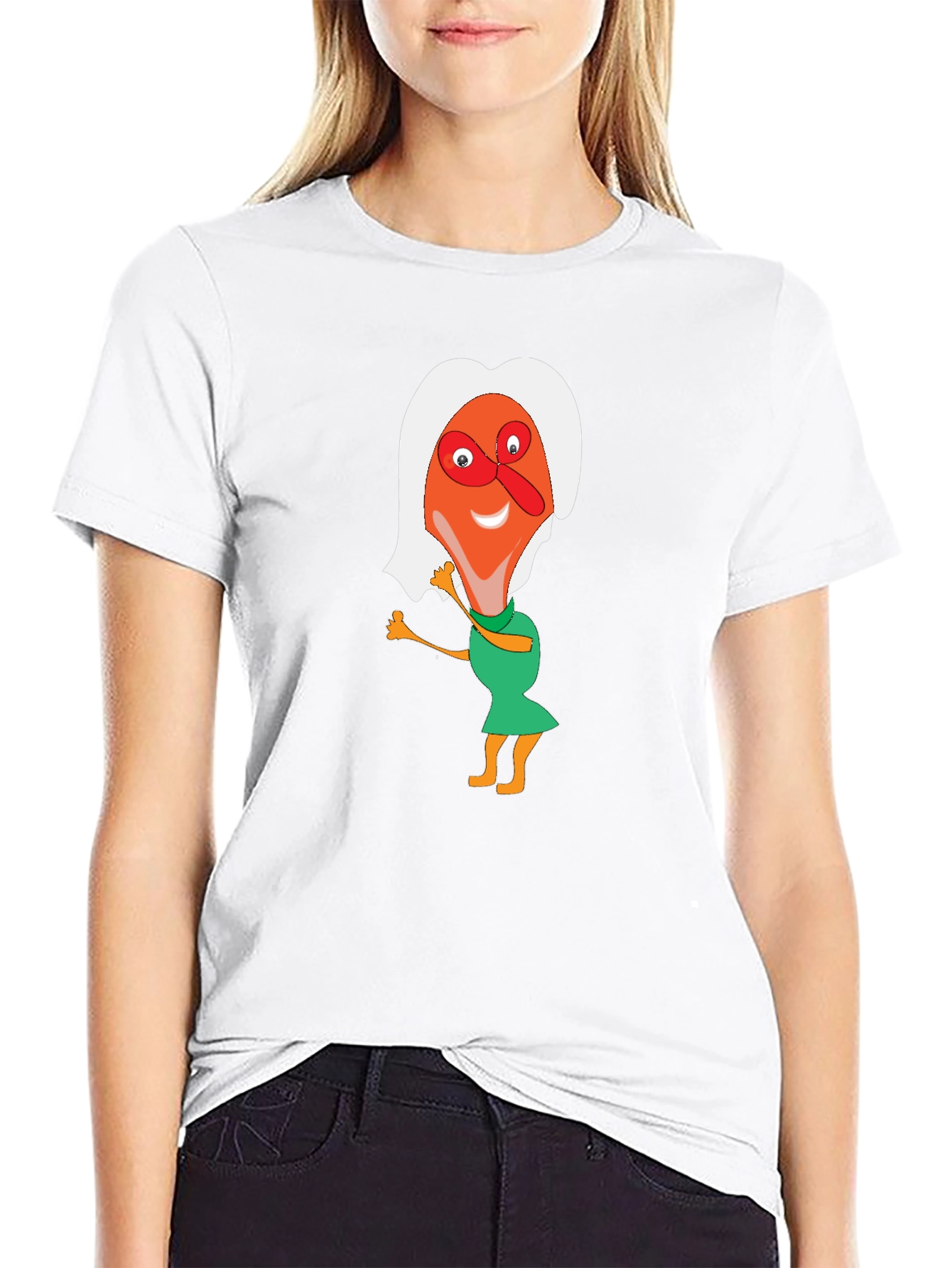 Cartoon Character Graphic T-Shirt - Funky Style