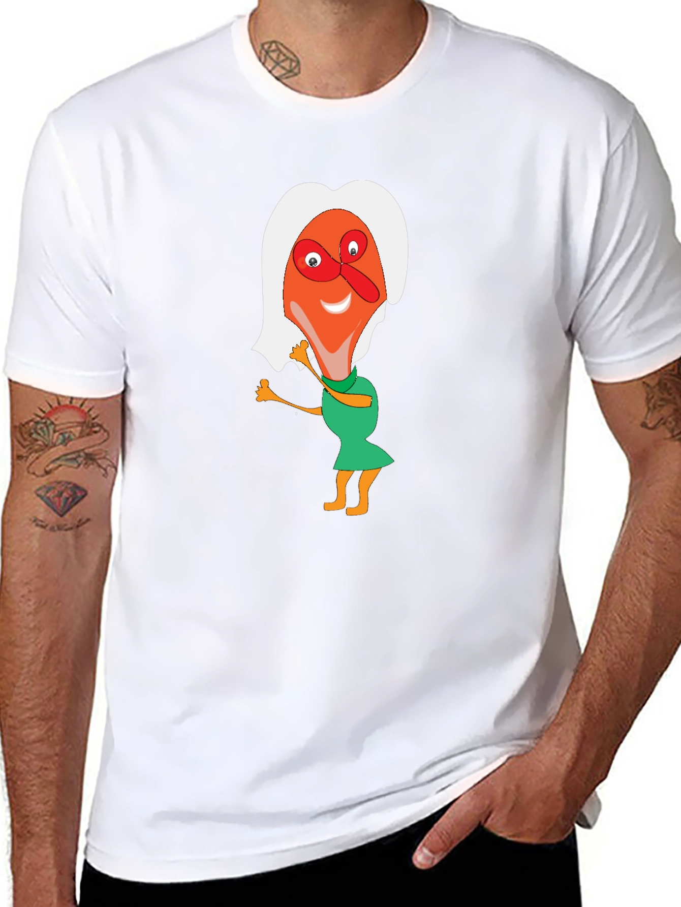 Cartoon Character Graphic T-Shirt - Funky Style