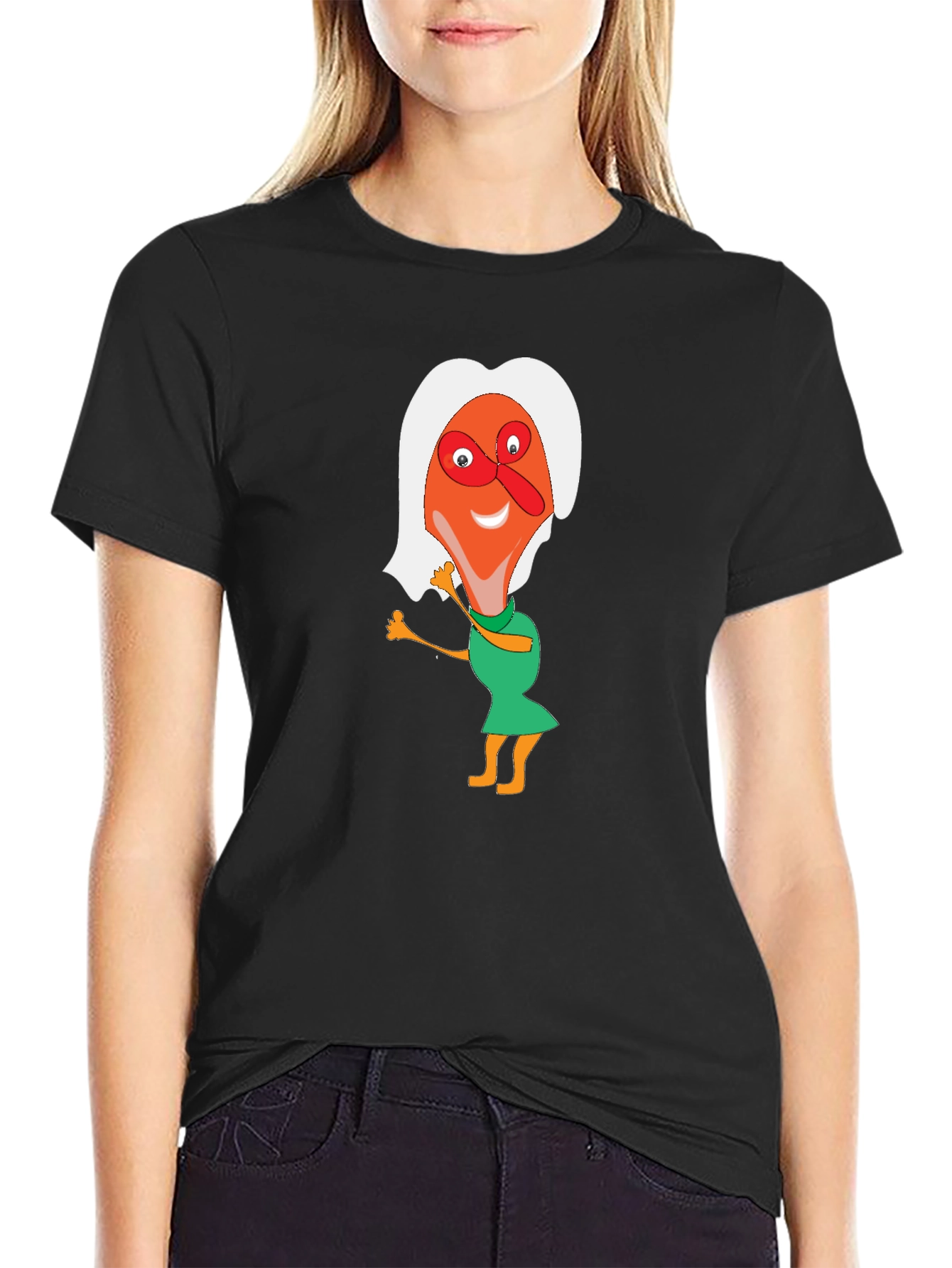 Cartoon Character Graphic T-Shirt - Funky Style
