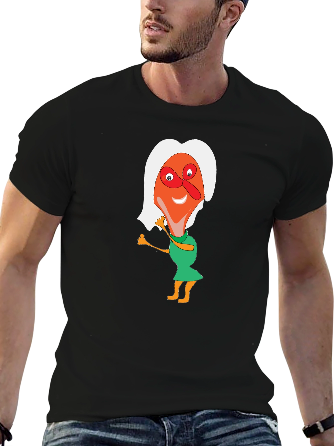 Cartoon Character Graphic T-Shirt - Funky Style