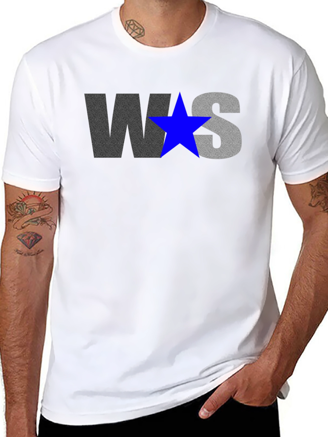 WS Star Graphic Print T-Shirt - Casual Style