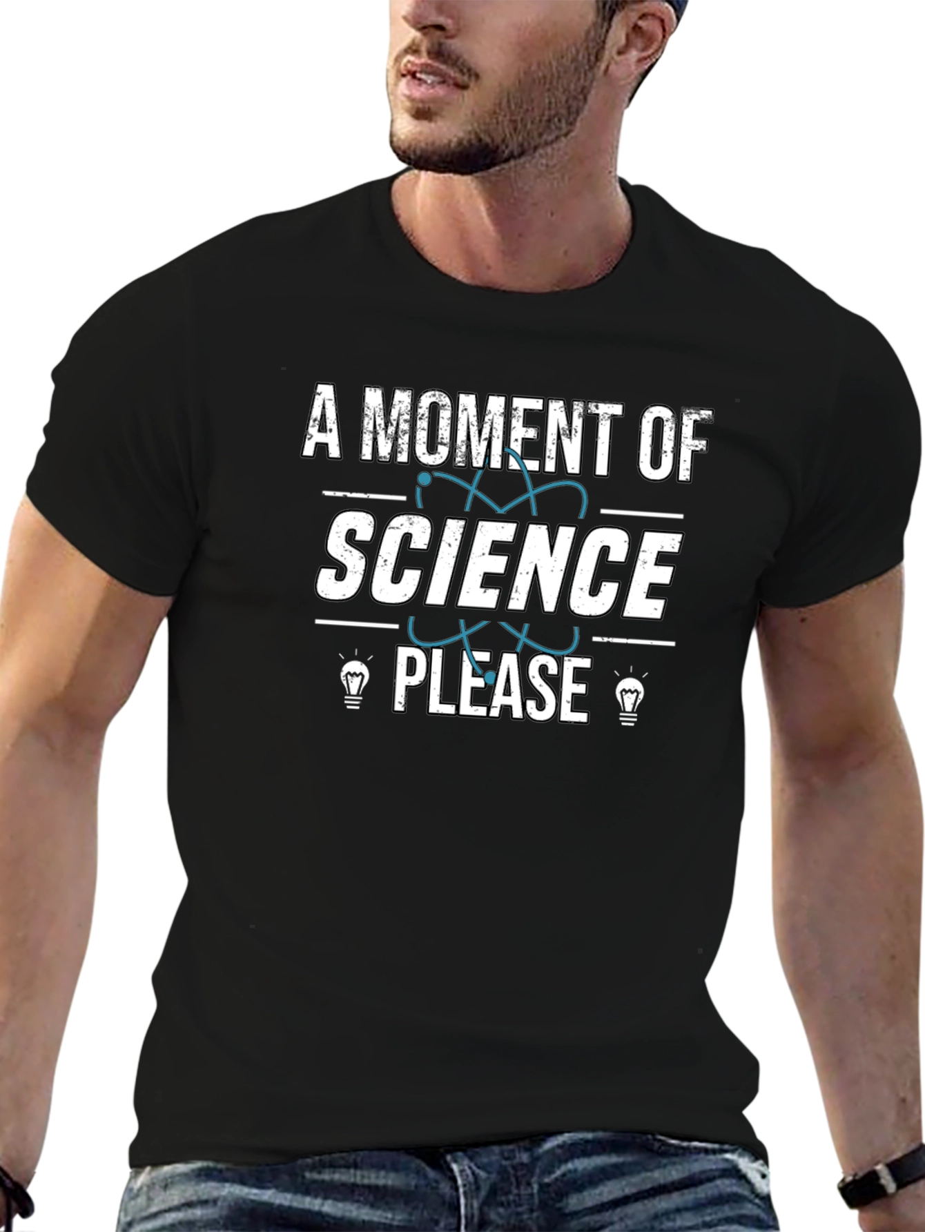 A Moment of Science Please Black T-Shirt