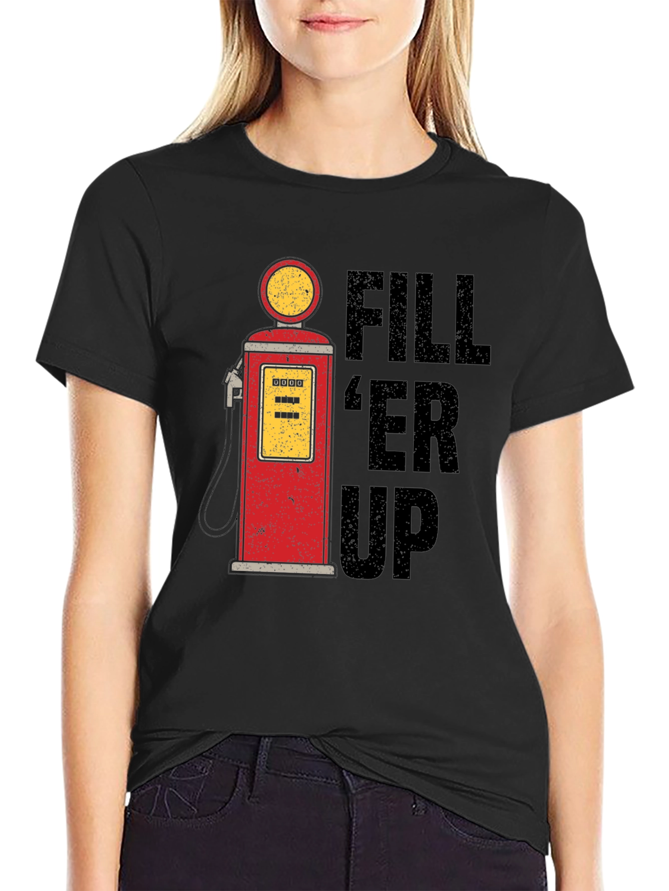 Retro Fill Er Up Gas Pump Graphic T-Shirt