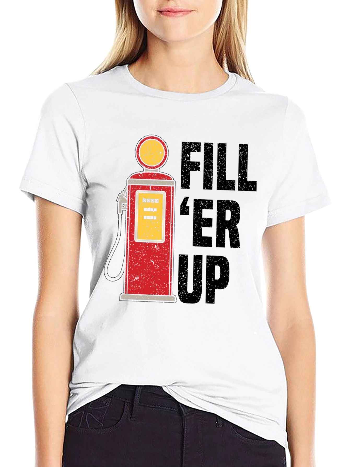 Retro Fill Er Up Gas Pump Graphic T-Shirt