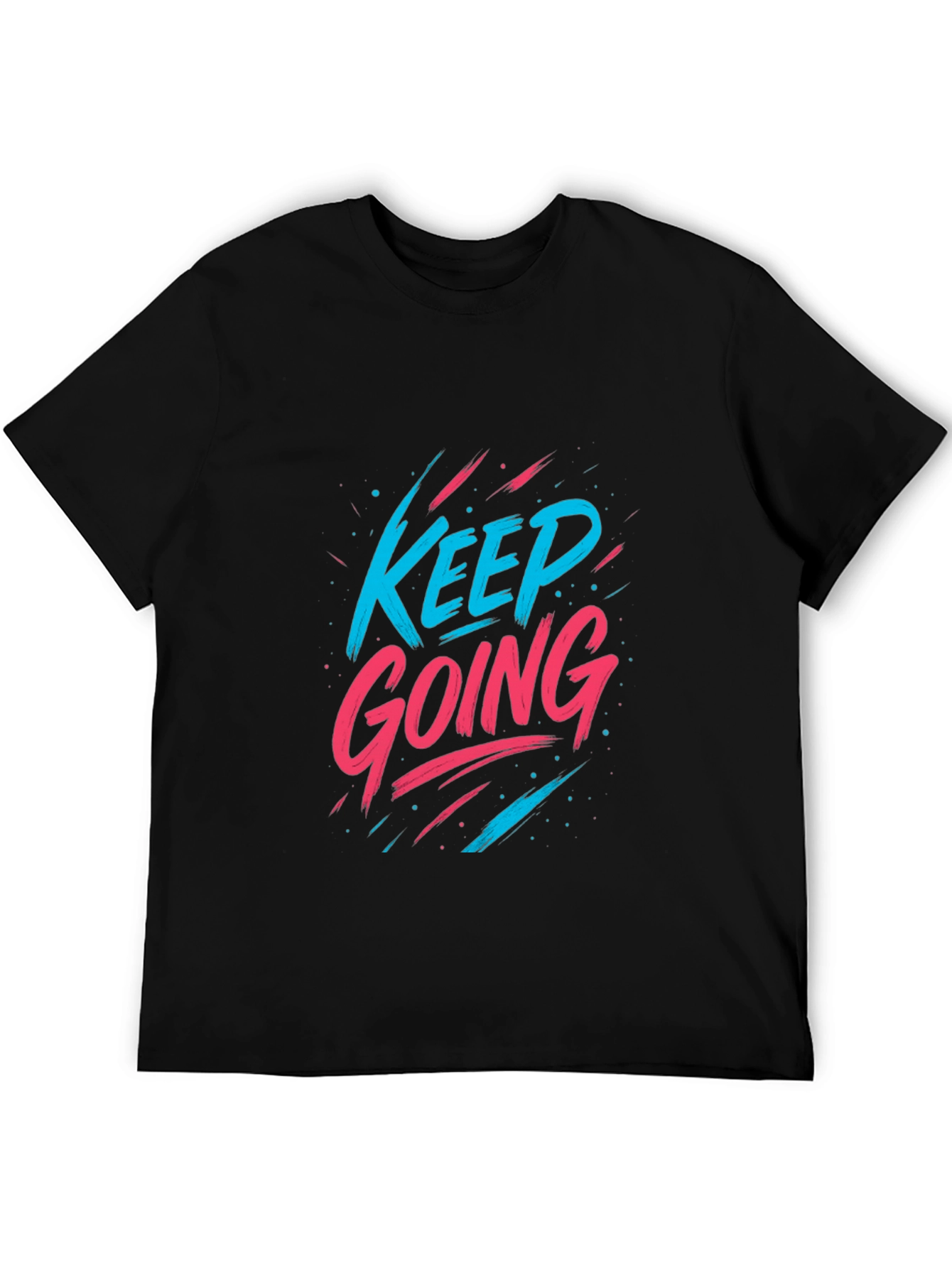 Keep Going Graphic Tee - Motivational Black T-Shirt