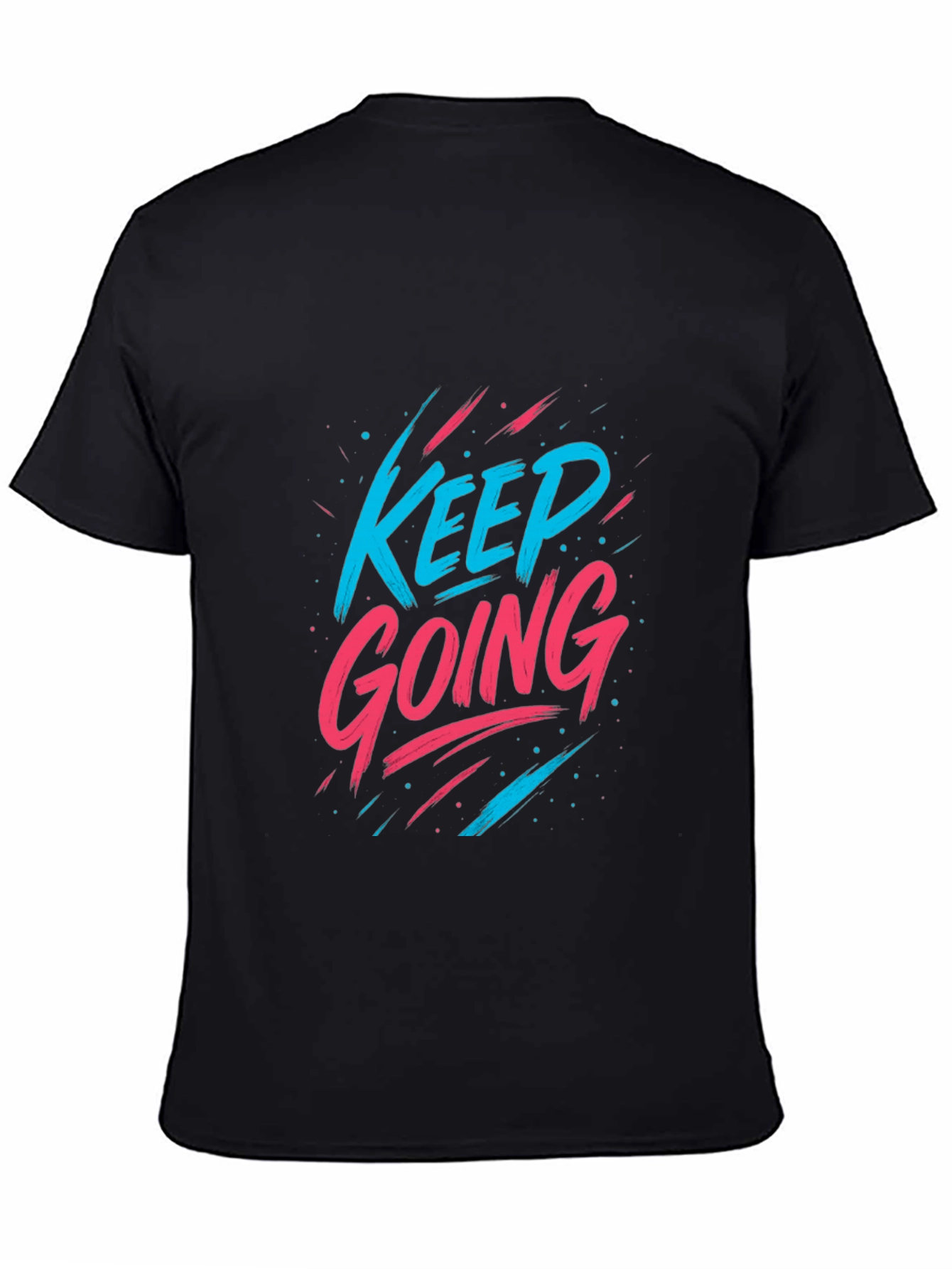 Keep Going Graphic Tee - Motivational Black T-Shirt