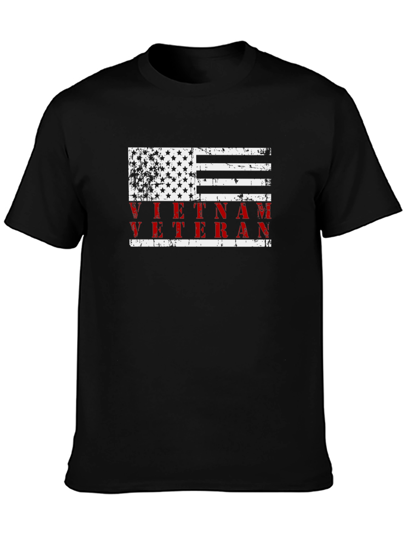 Vietnam Veteran American Flag Graphic T-Shirt