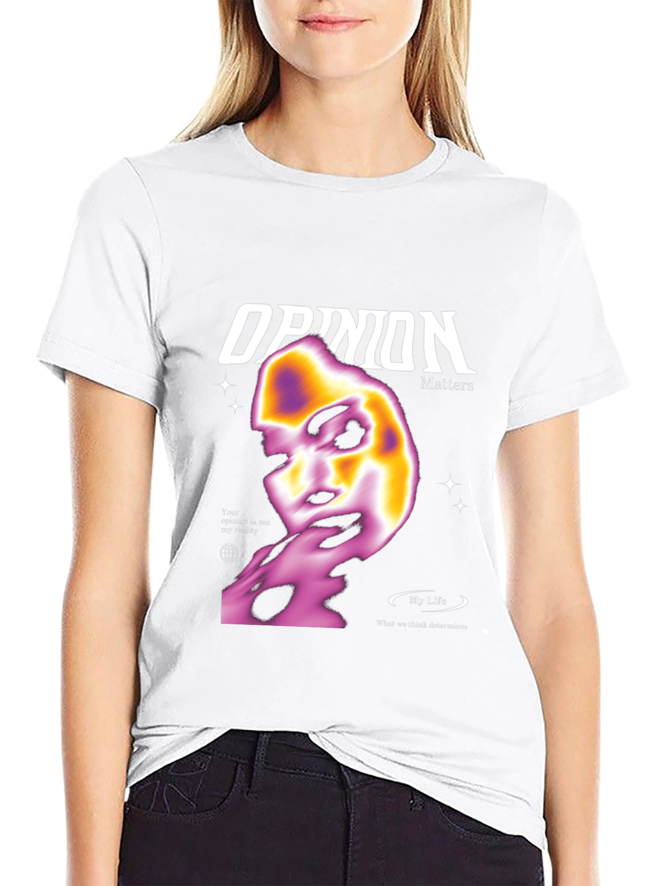 Opinion Matters Graphic Tee - Stylish Black T-Shirt