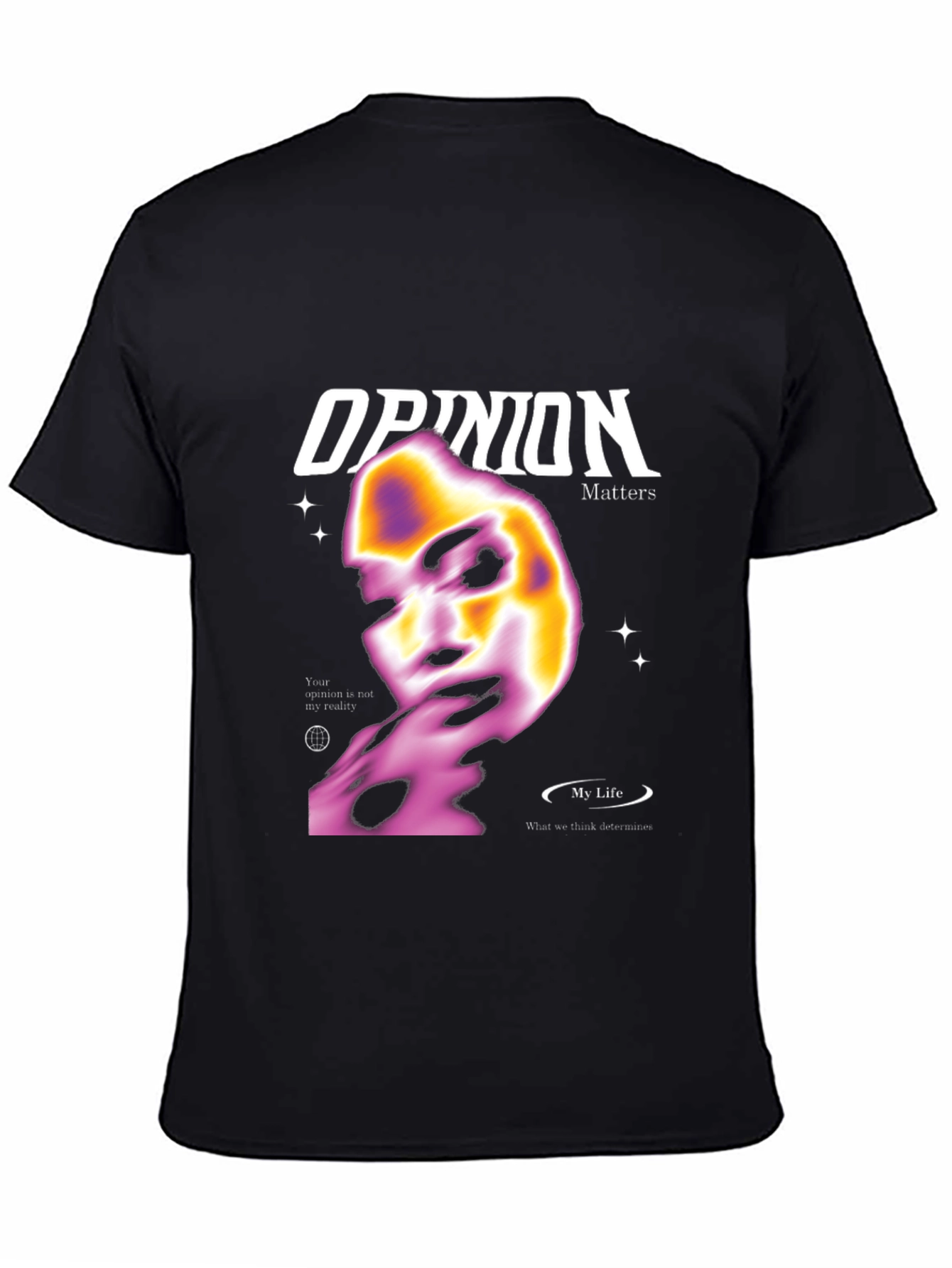 Opinion Matters Graphic Tee - Stylish Black T-Shirt