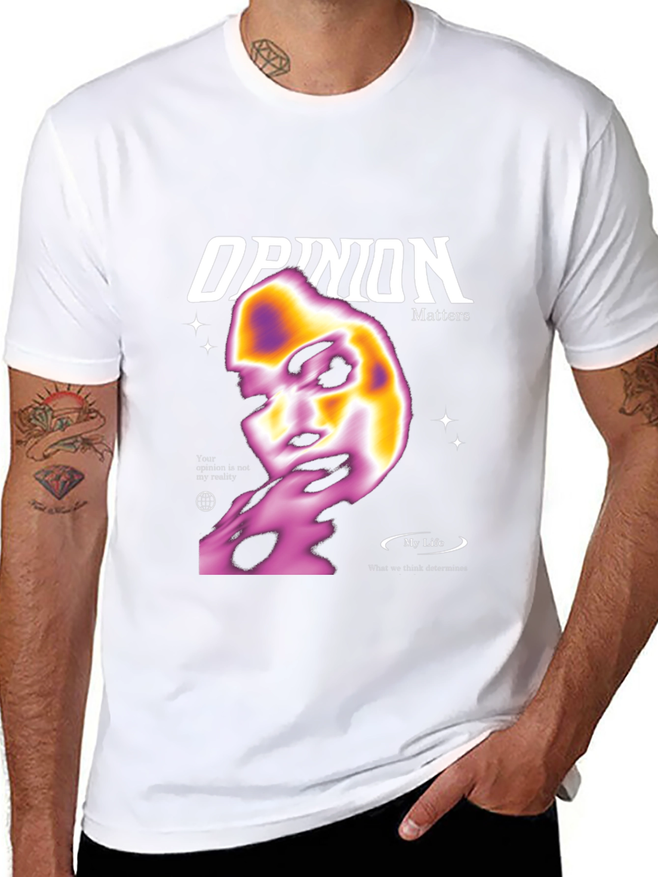 Opinion Matters Graphic Tee - Stylish Black T-Shirt