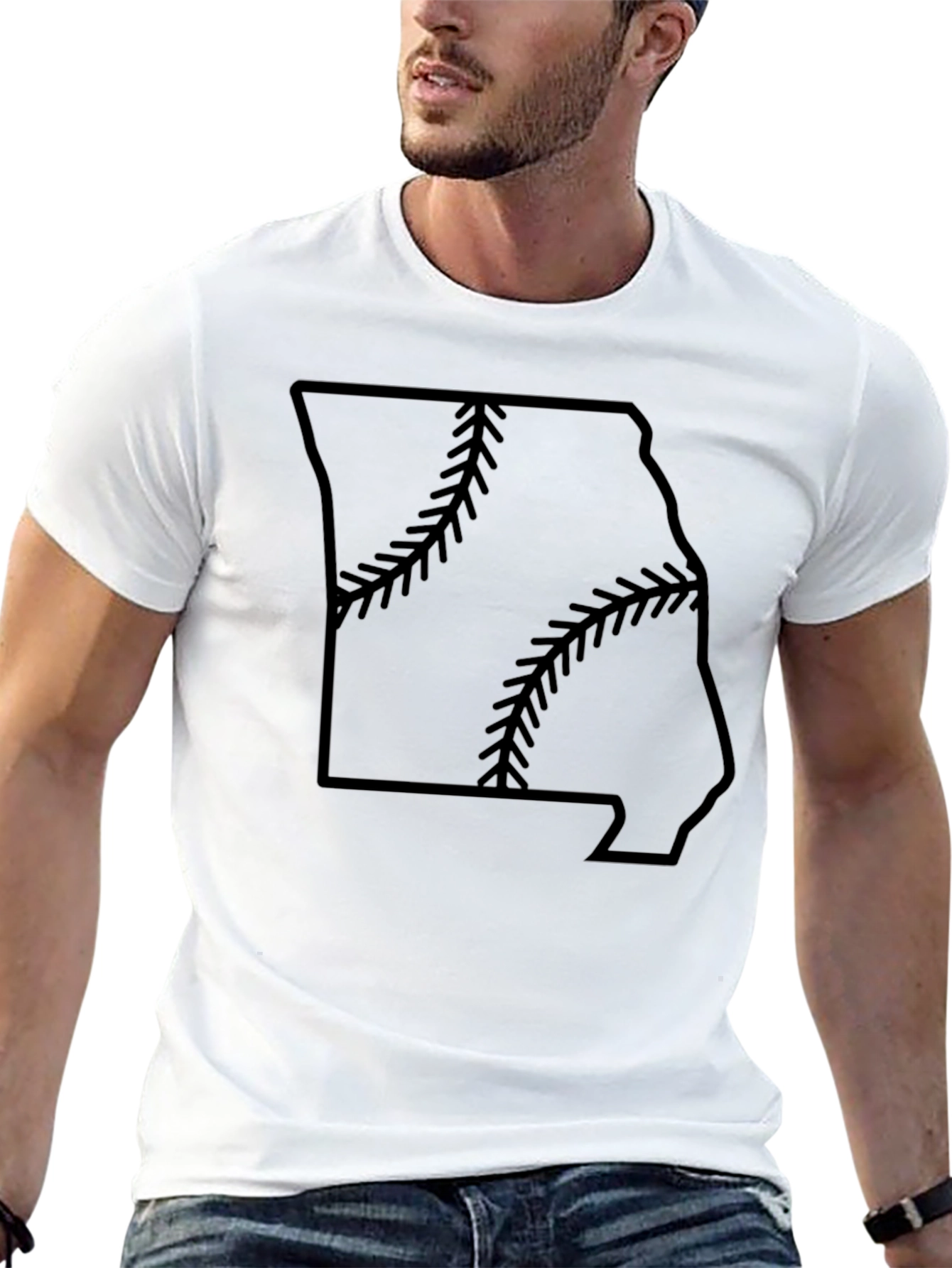 Missouri Baseball State Outline T-Shirt