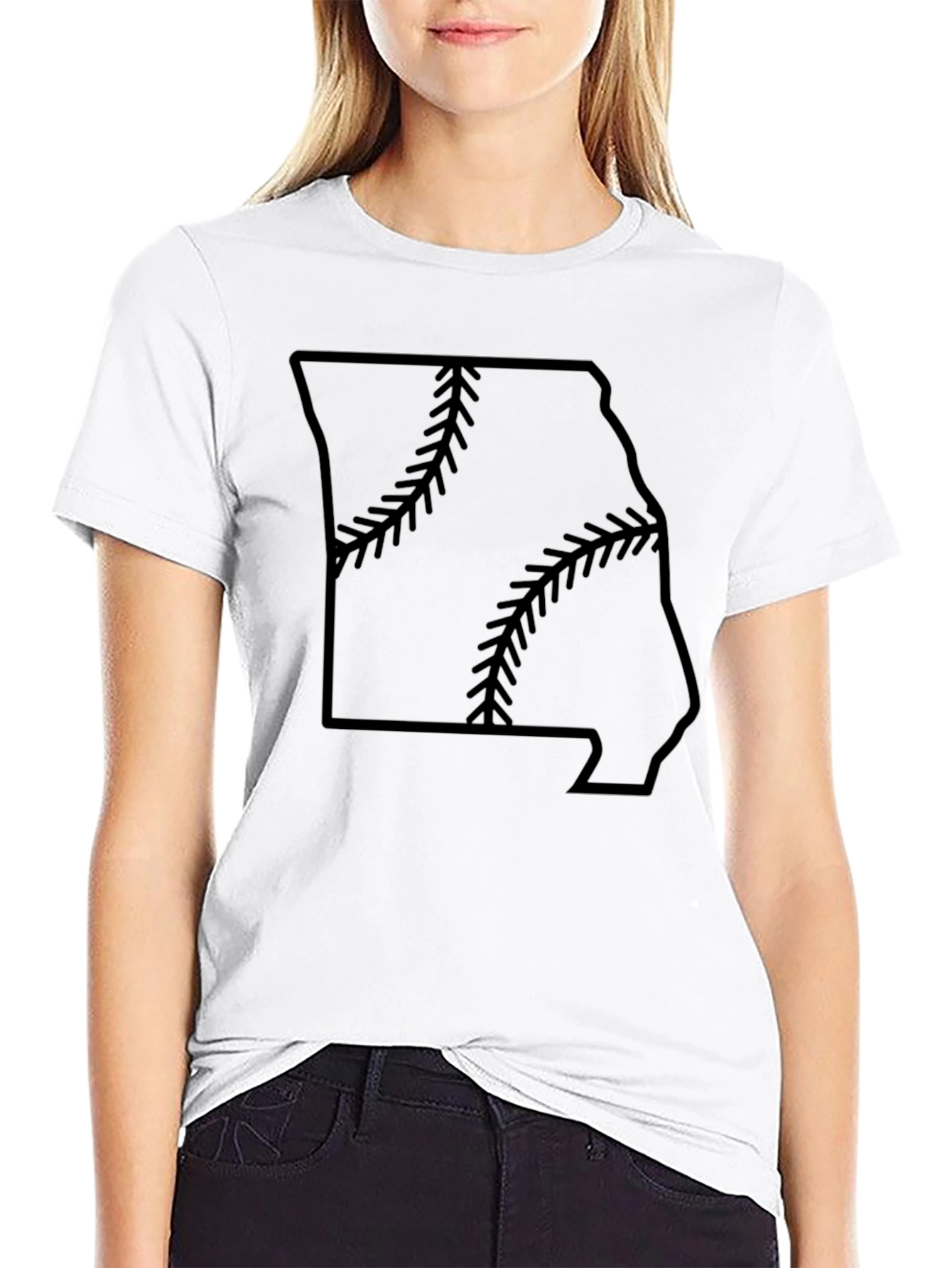 Missouri Baseball State Outline T-Shirt