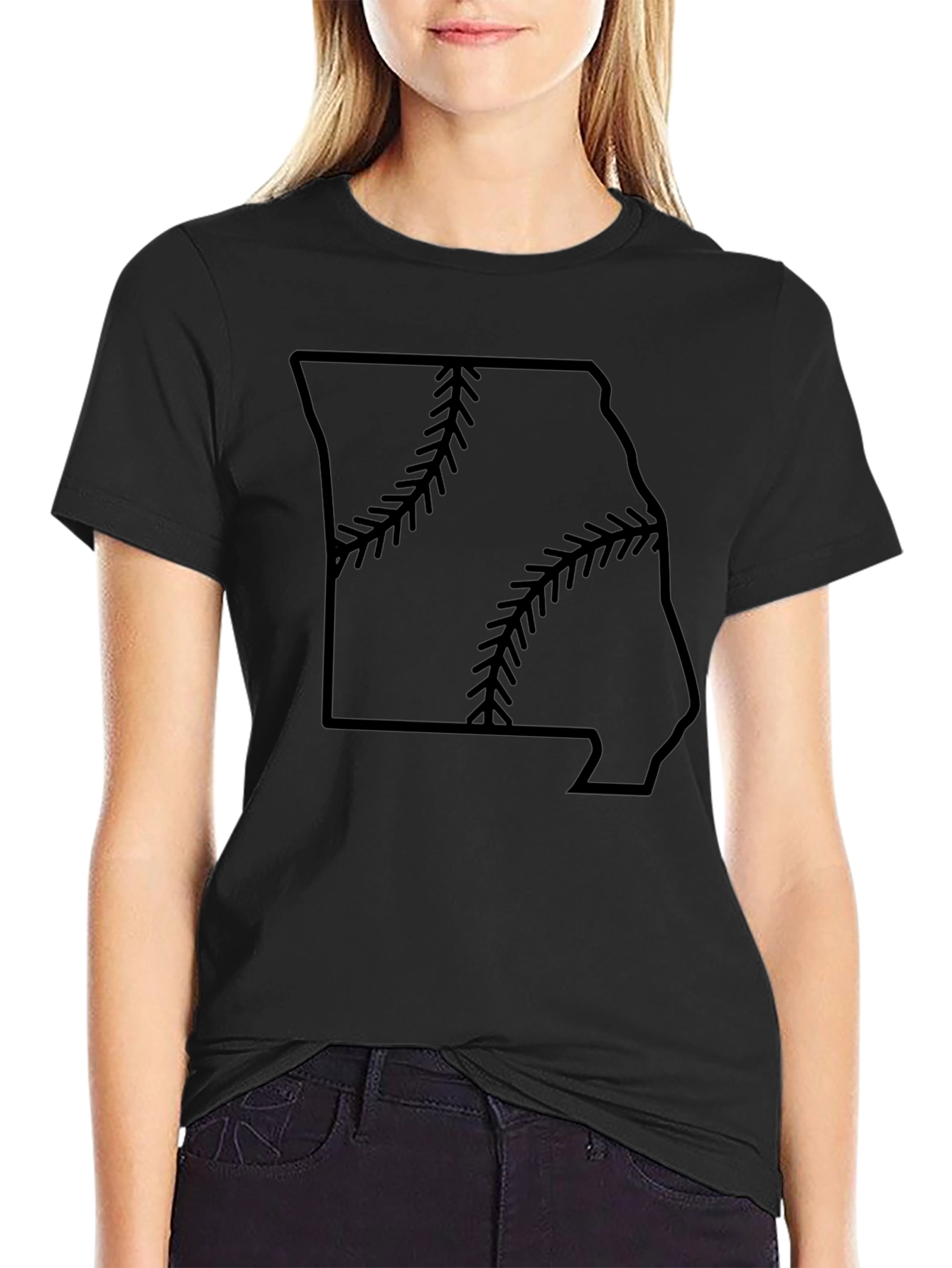 Missouri Baseball State Outline T-Shirt
