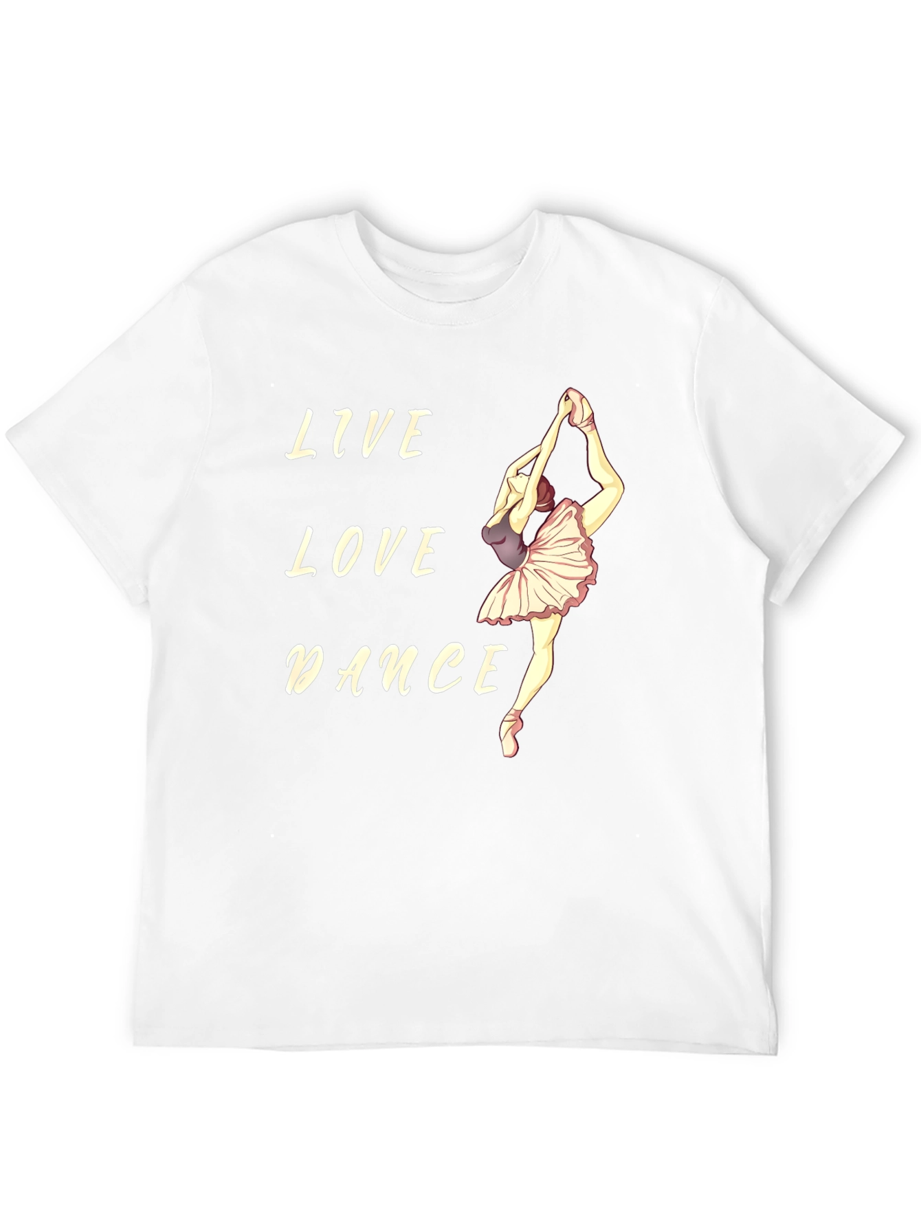 Live Love Dance Black T-Shirt Ballet Dancer
