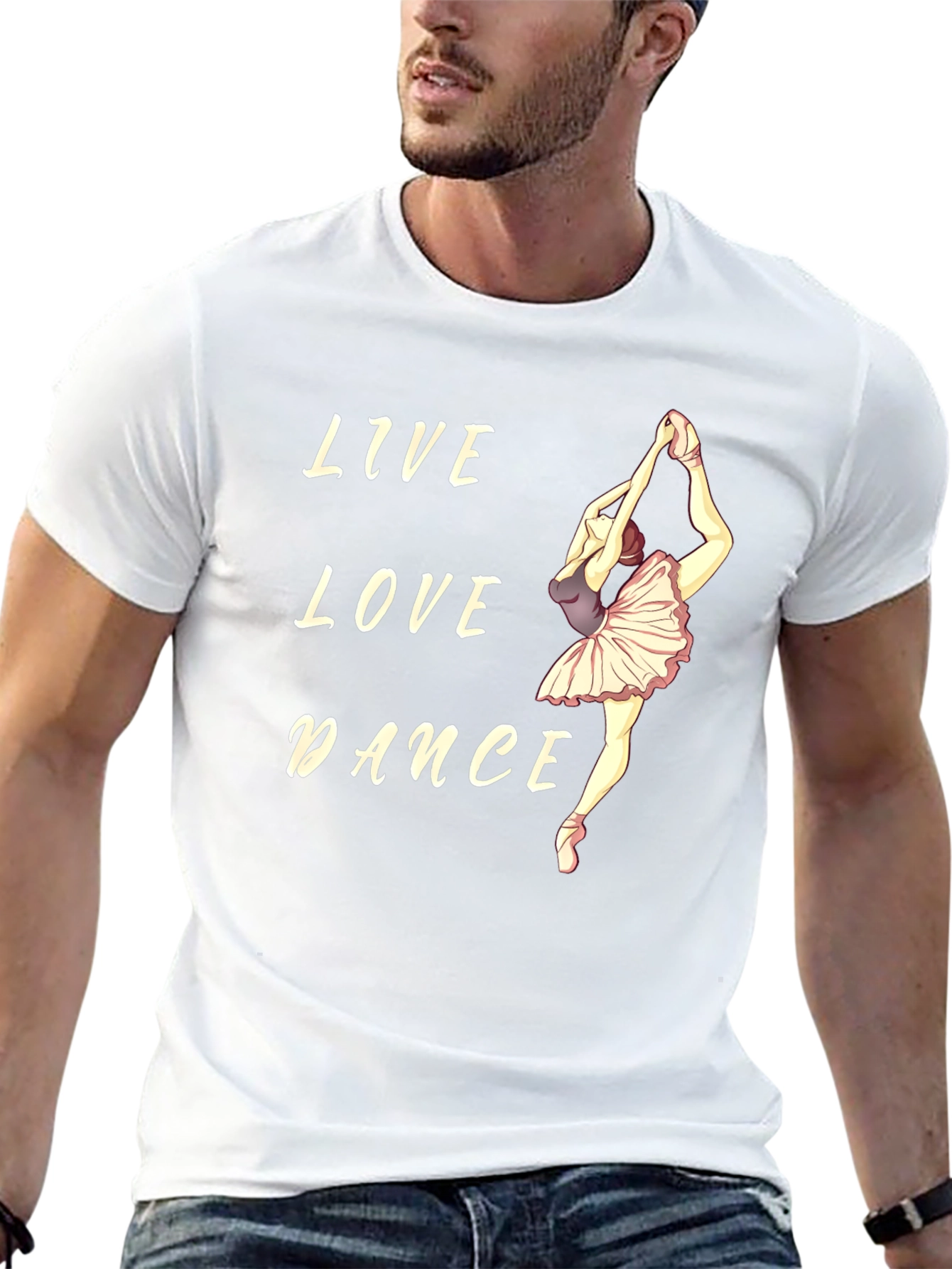 Live Love Dance Black T-Shirt Ballet Dancer