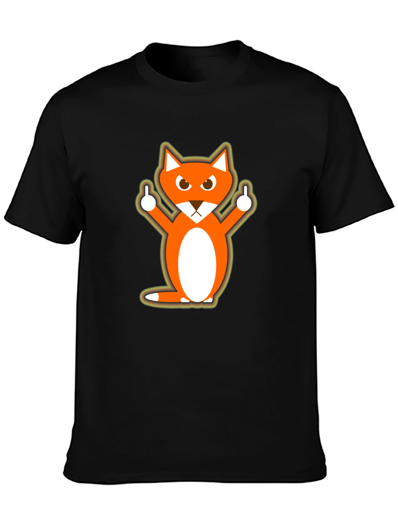 Funny Fox Middle Finger Graphic T-Shirt - Unisex