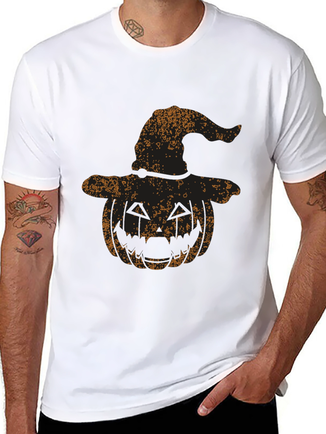 Halloween Pumpkin Witch Hat T-Shirt