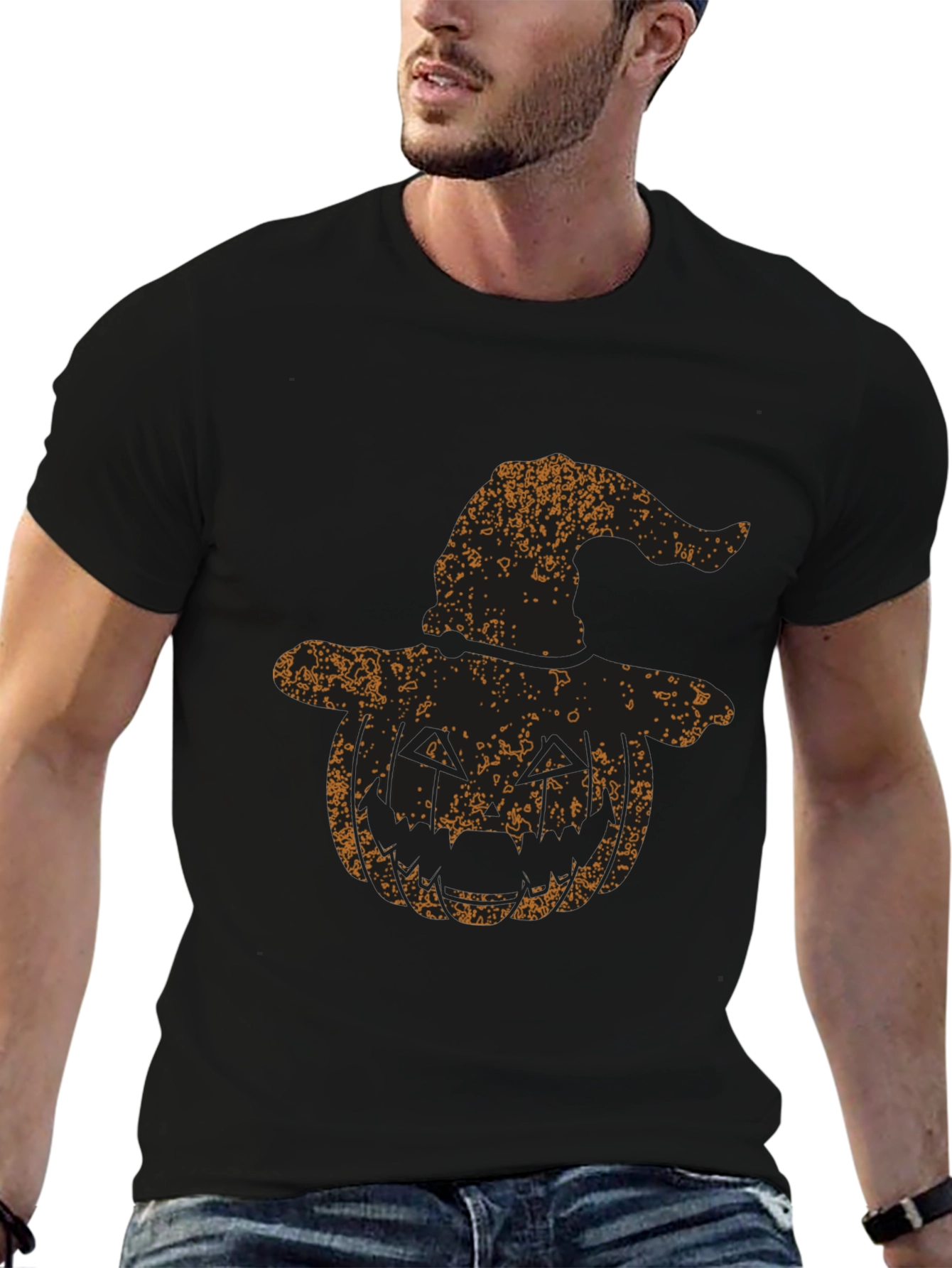 Halloween Pumpkin Witch Hat T-Shirt