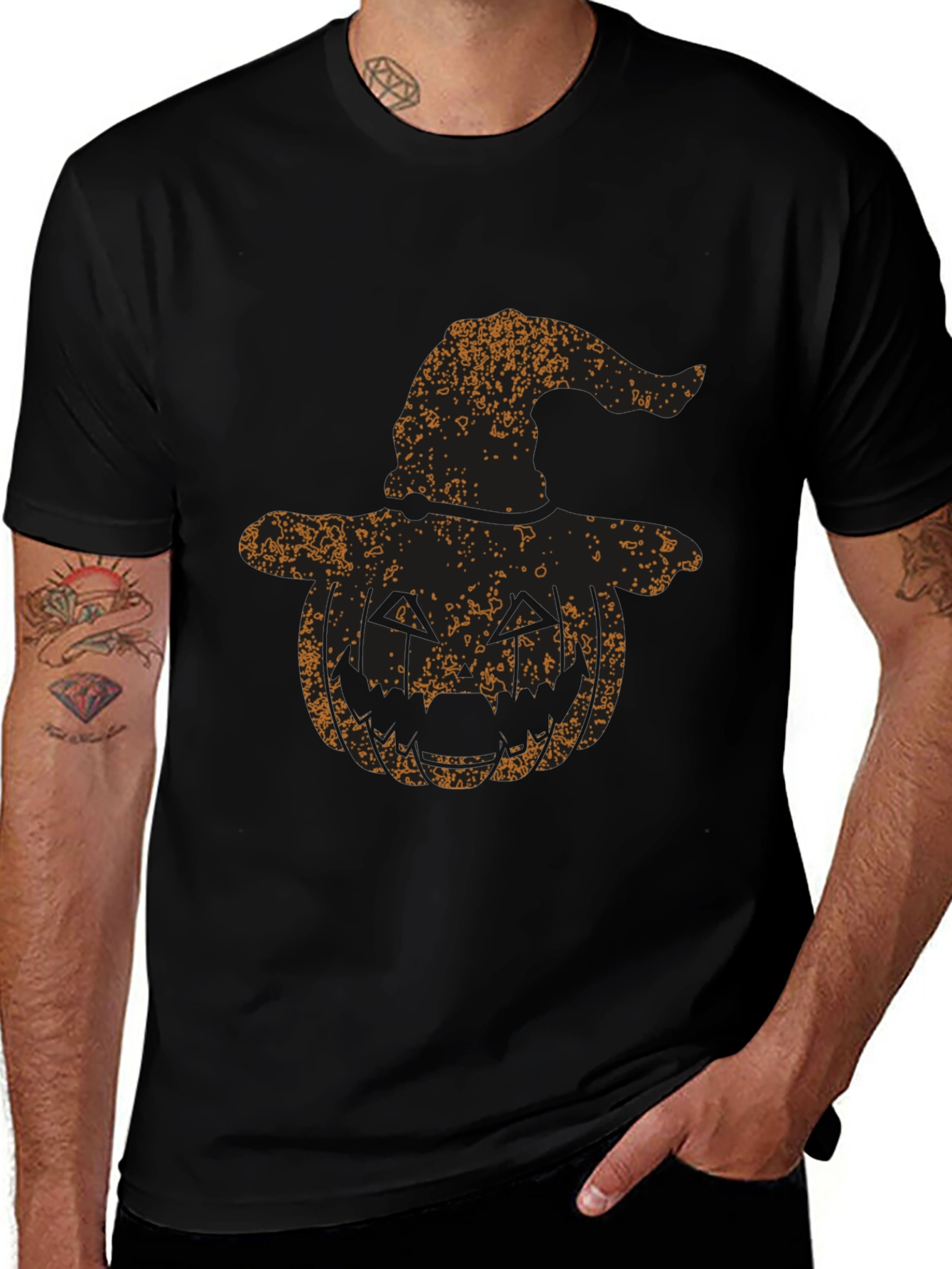 Halloween Pumpkin Witch Hat T-Shirt