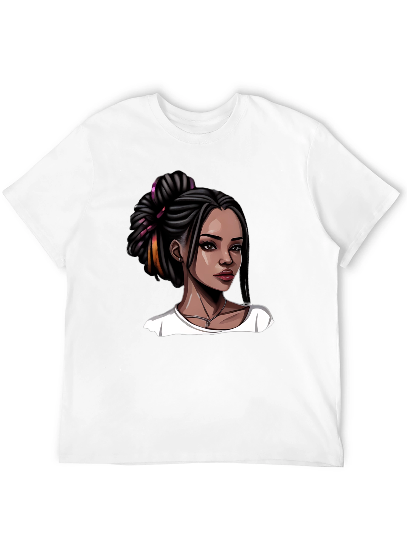 Stylish Woman Graphic Tee - Black T-Shirt