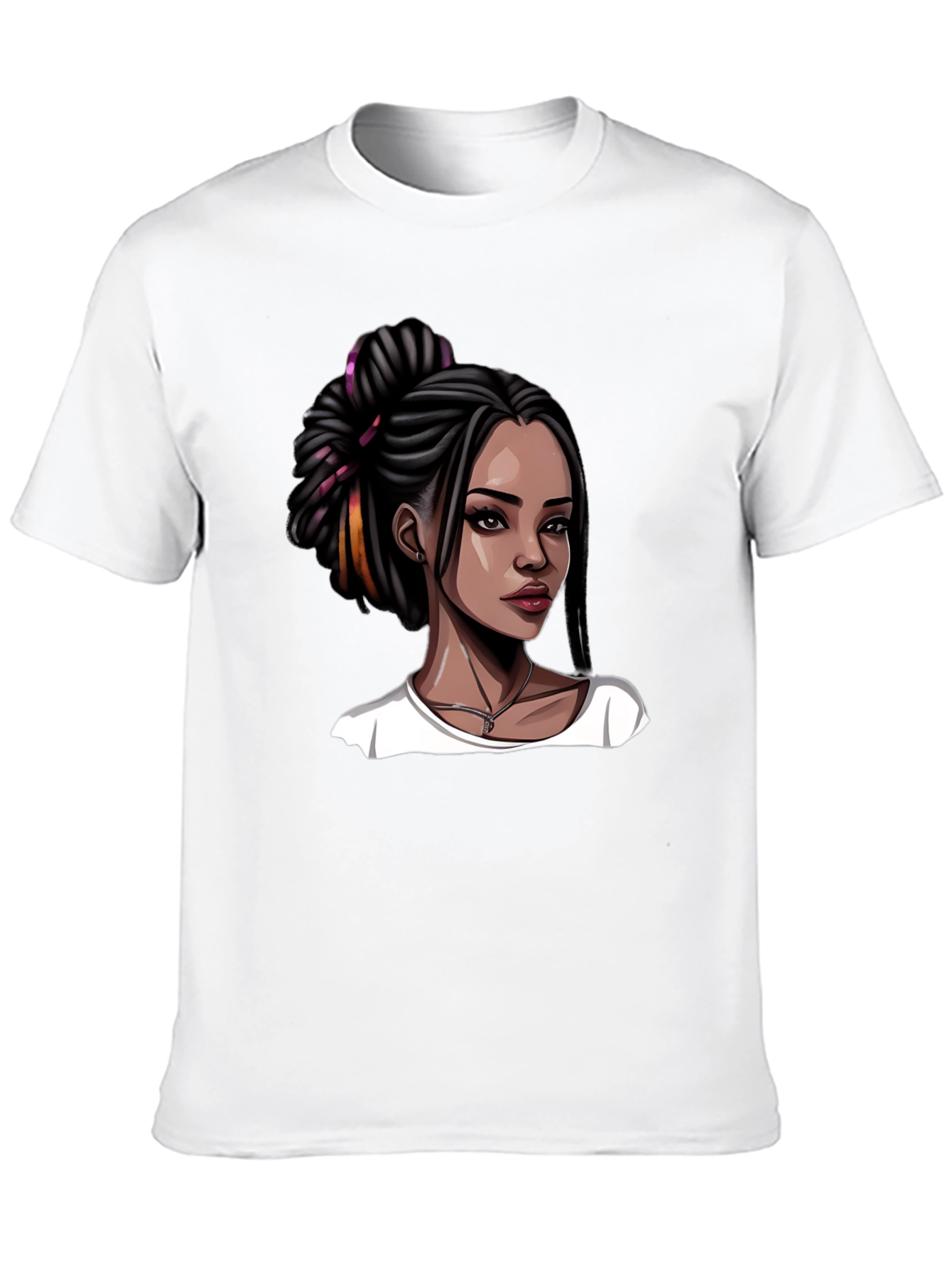 Stylish Woman Graphic Tee - Black T-Shirt