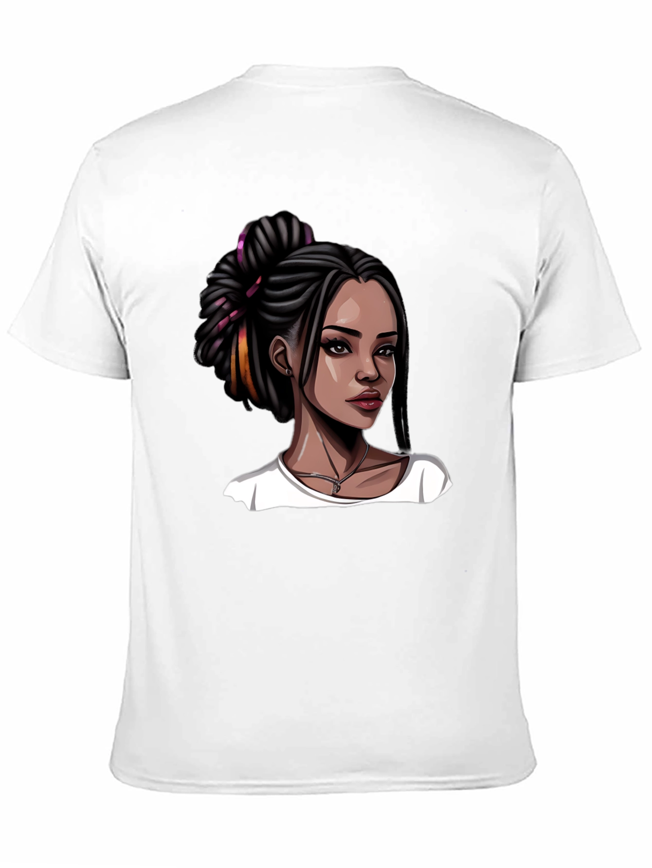 Stylish Woman Graphic Tee - Black T-Shirt
