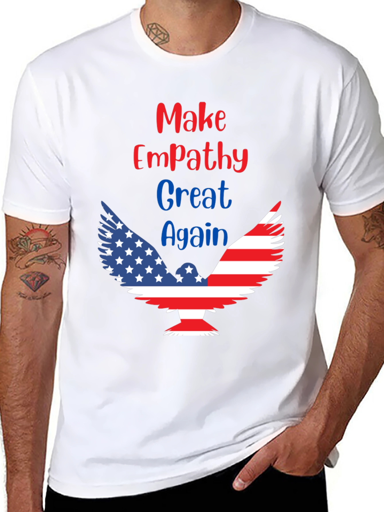 Patriotic Eagle T-Shirt - Make Empathy Great Again!