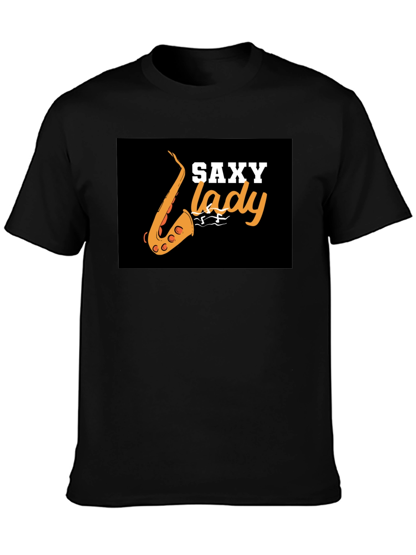 Saxy Lady Black Graphic Tee