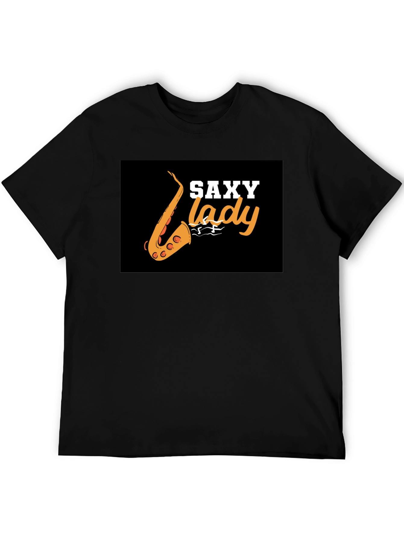 Saxy Lady Black Graphic Tee