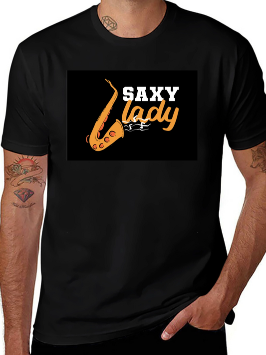 Saxy Lady Black Graphic Tee