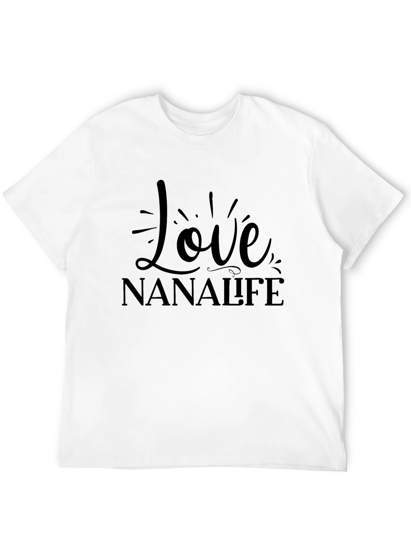Love Nana Life Black T-Shirt