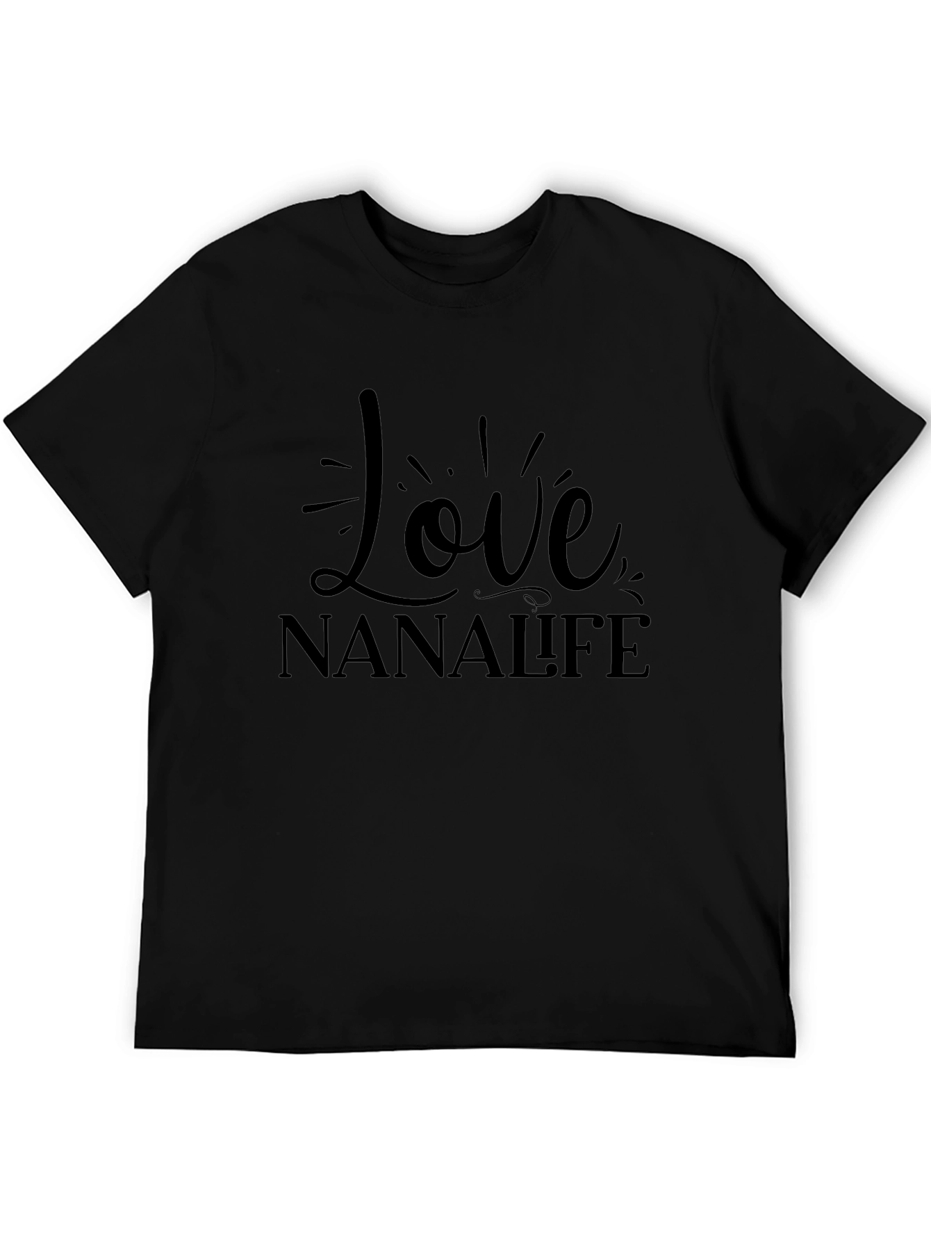 Love Nana Life Black T-Shirt