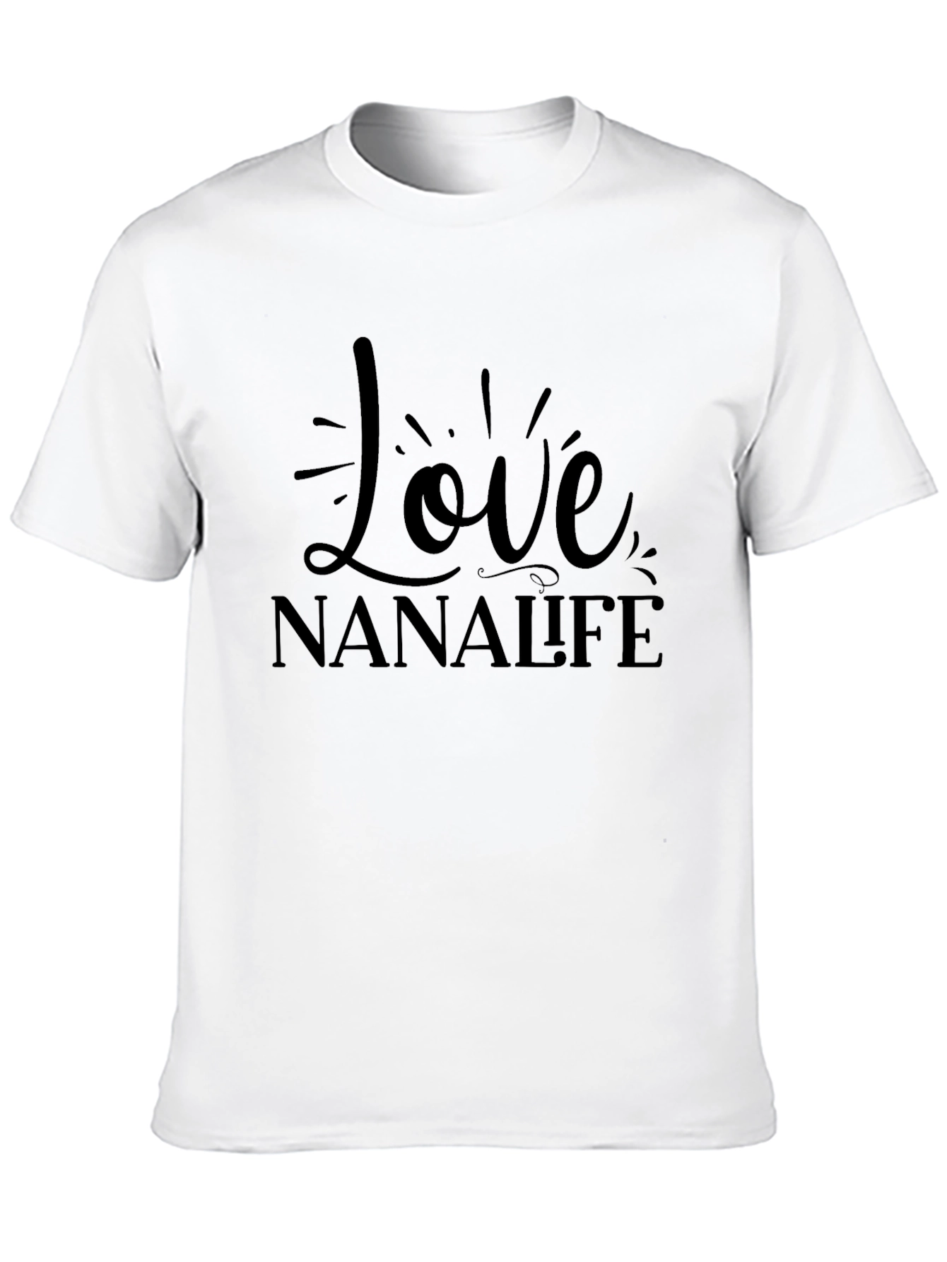 Love Nana Life Black T-Shirt
