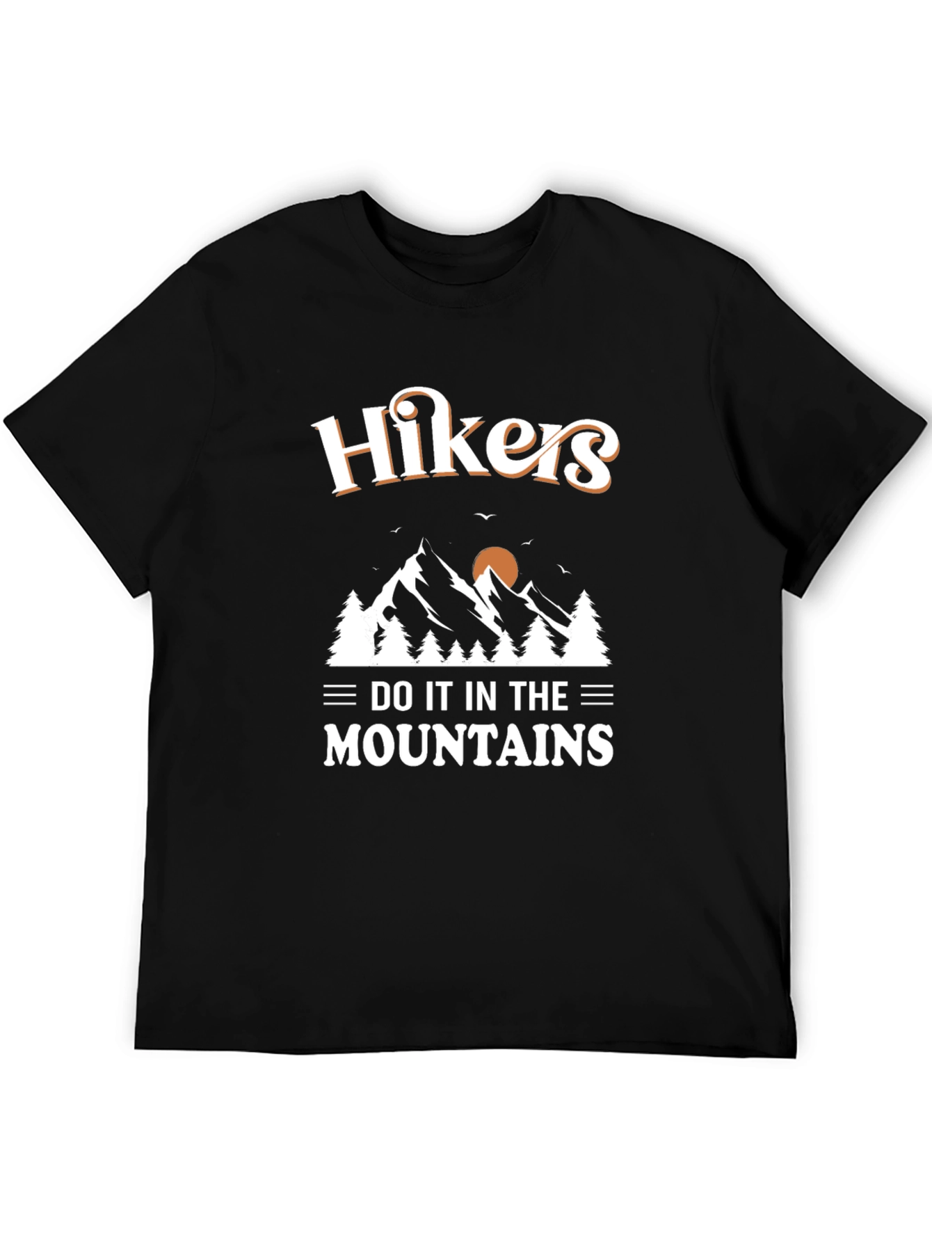 Hikers Do It In The Mountains Black T-Shirt