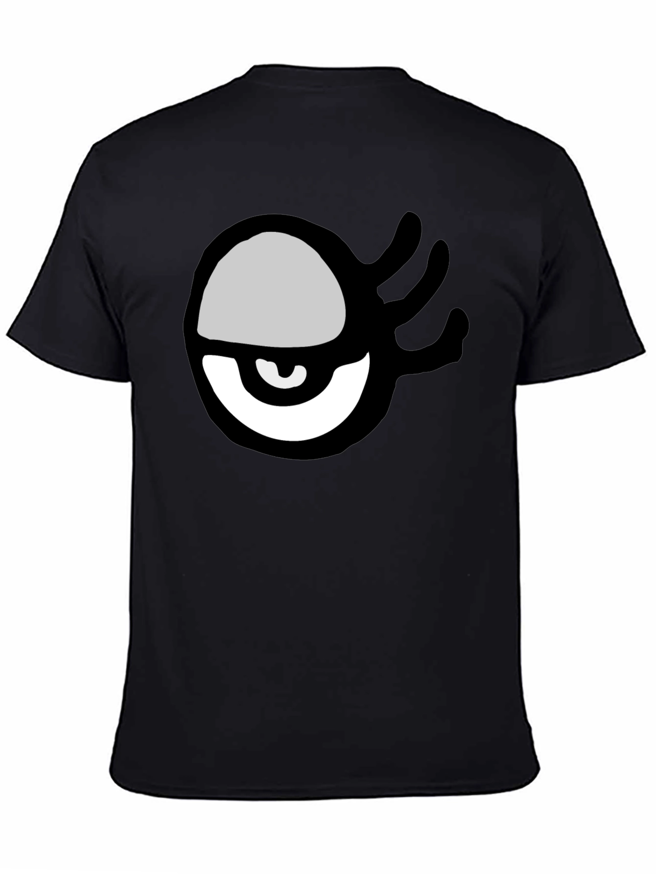 Eye Hand Graphic Print Black T-Shirt
