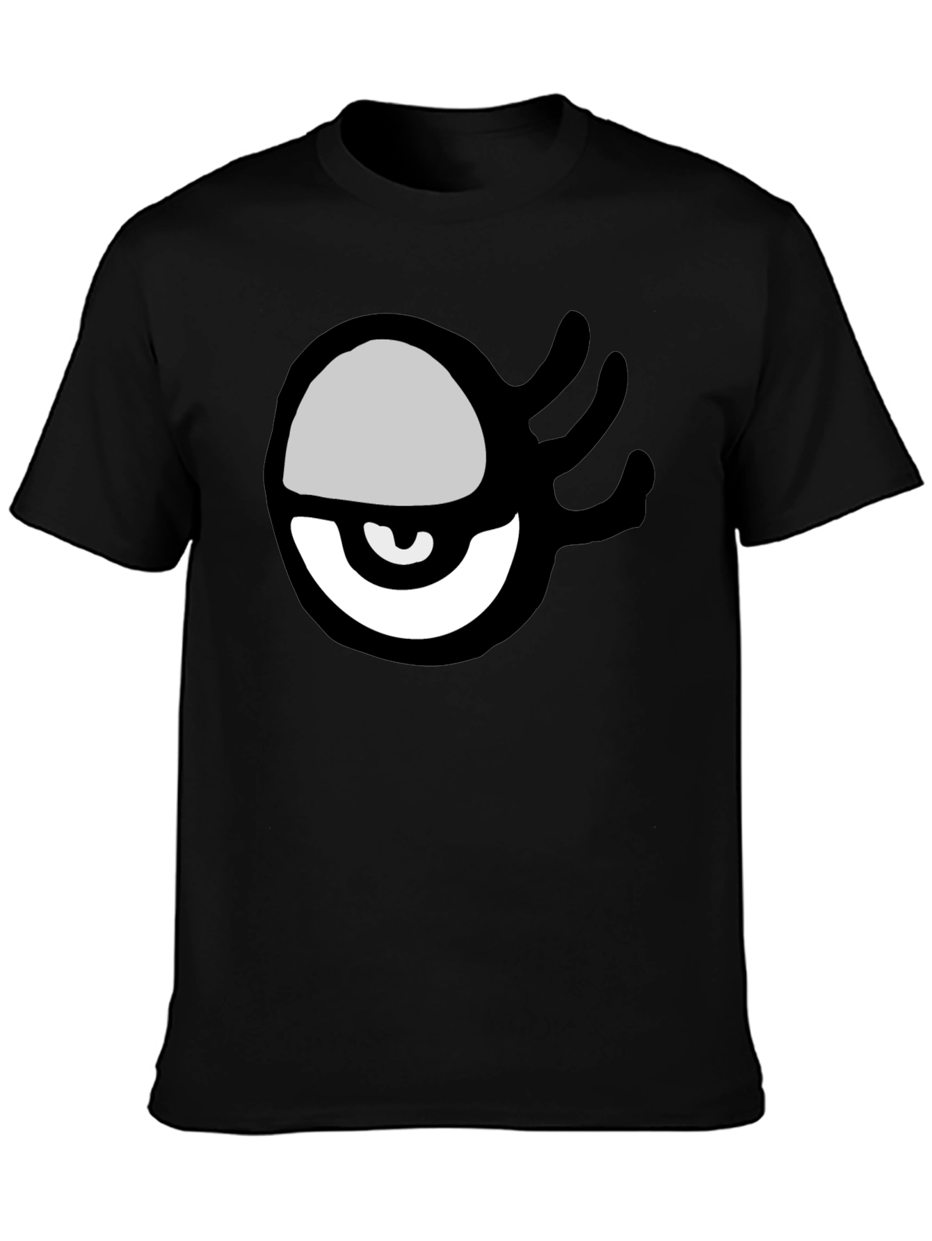 Eye Hand Graphic Print Black T-Shirt