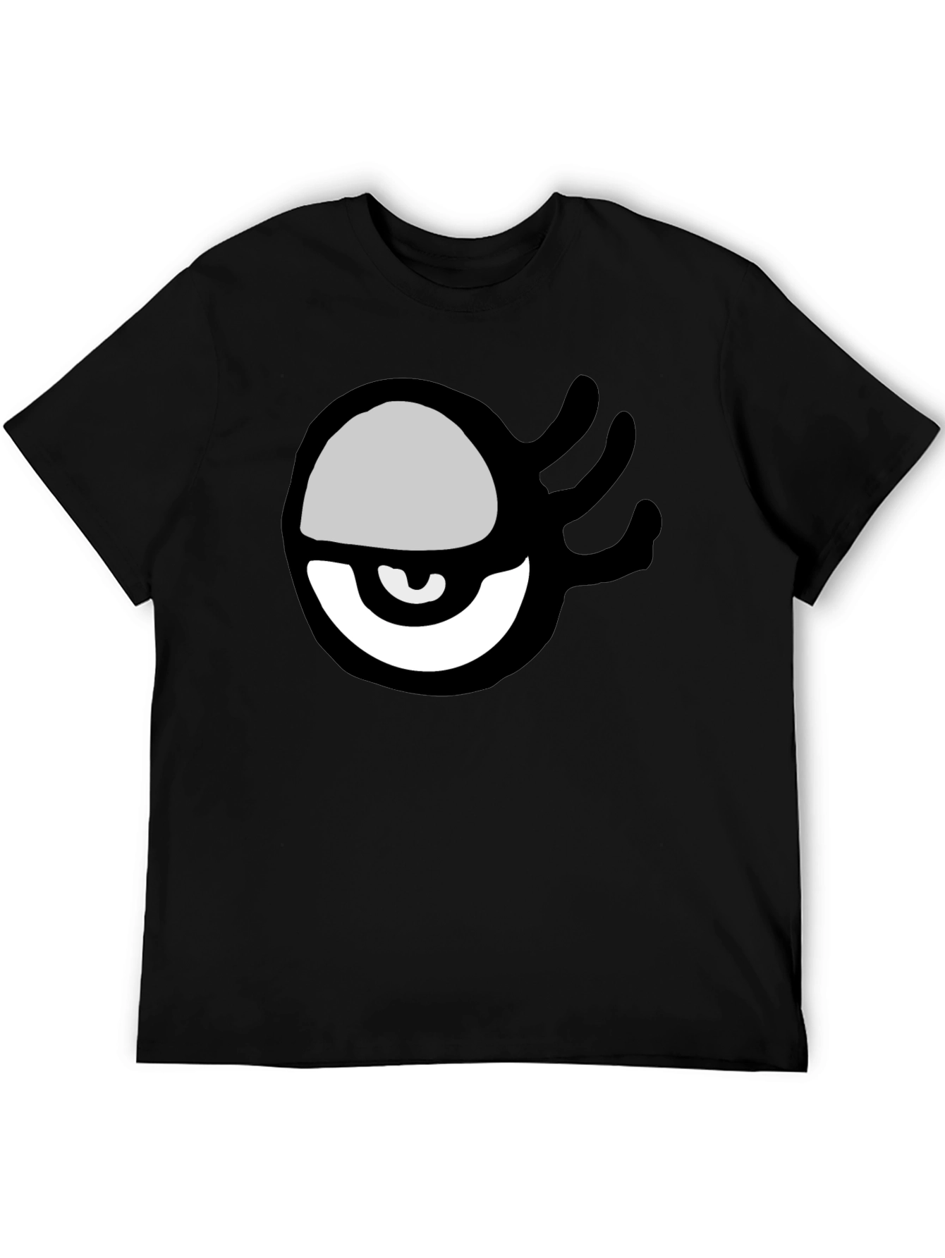 Eye Hand Graphic Print Black T-Shirt