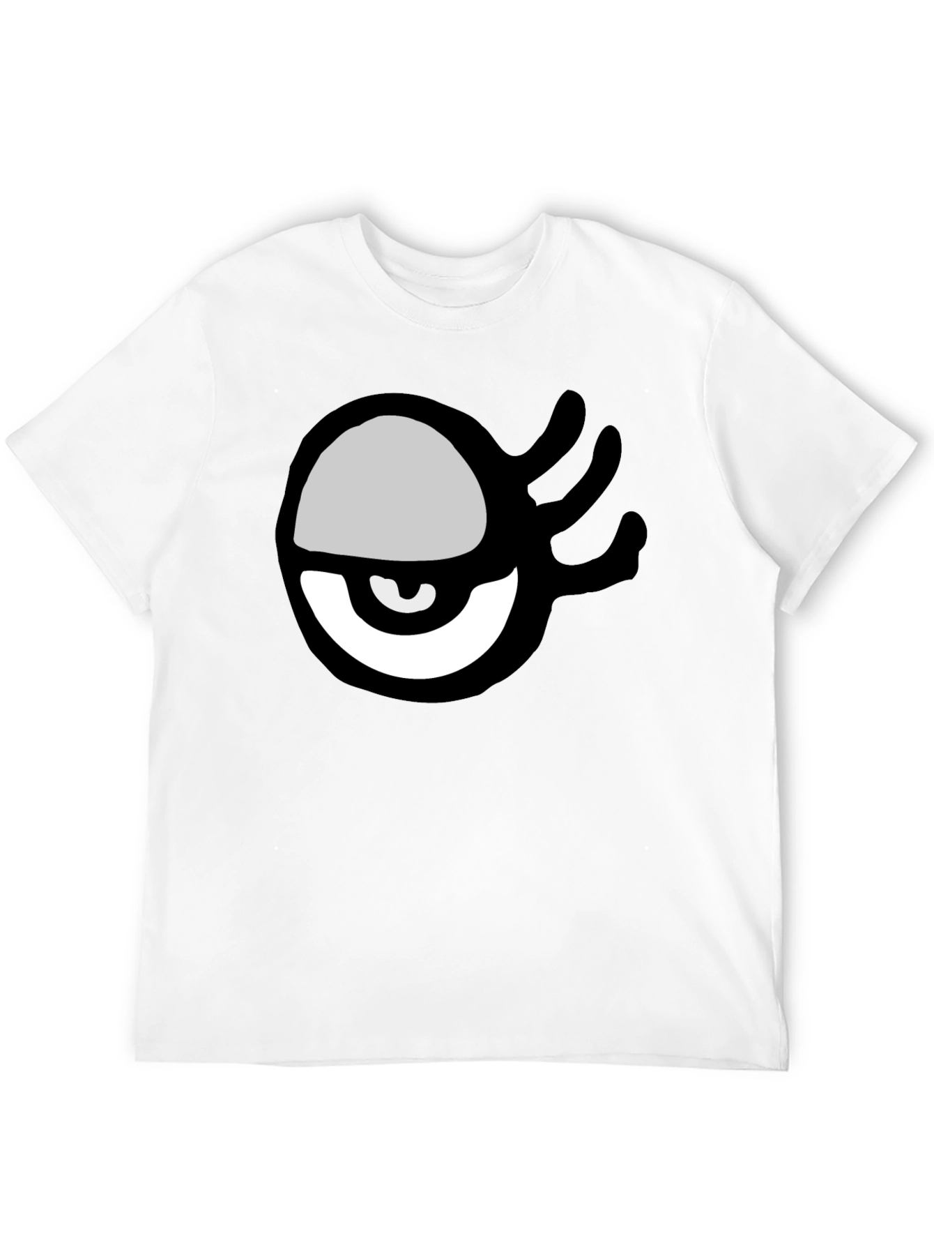 Eye Hand Graphic Print Black T-Shirt