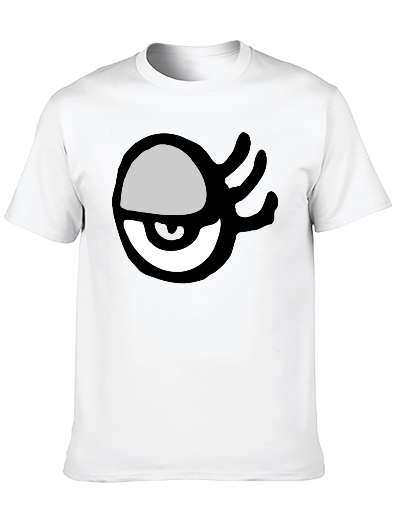 Eye Hand Graphic Print Black T-Shirt