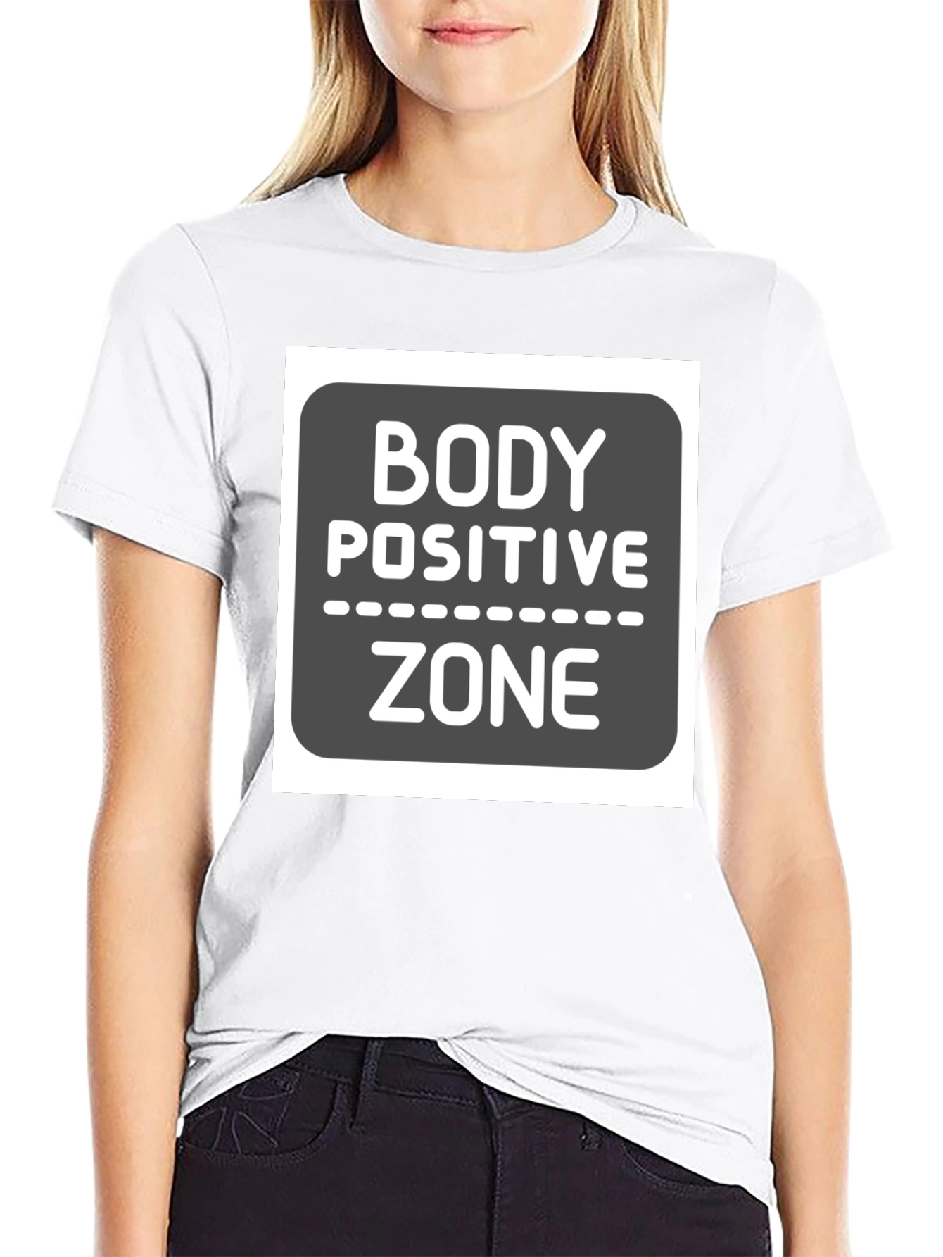 Body Positive Zone Graphic Tee - Black