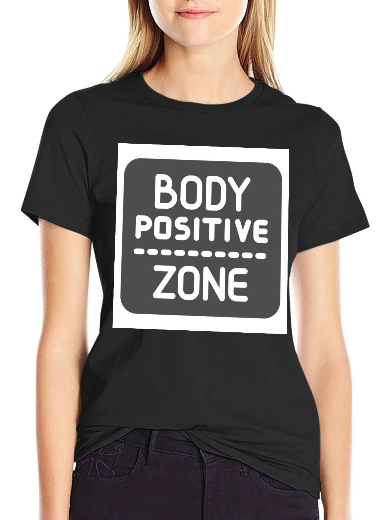Body Positive Zone Graphic Tee - Black