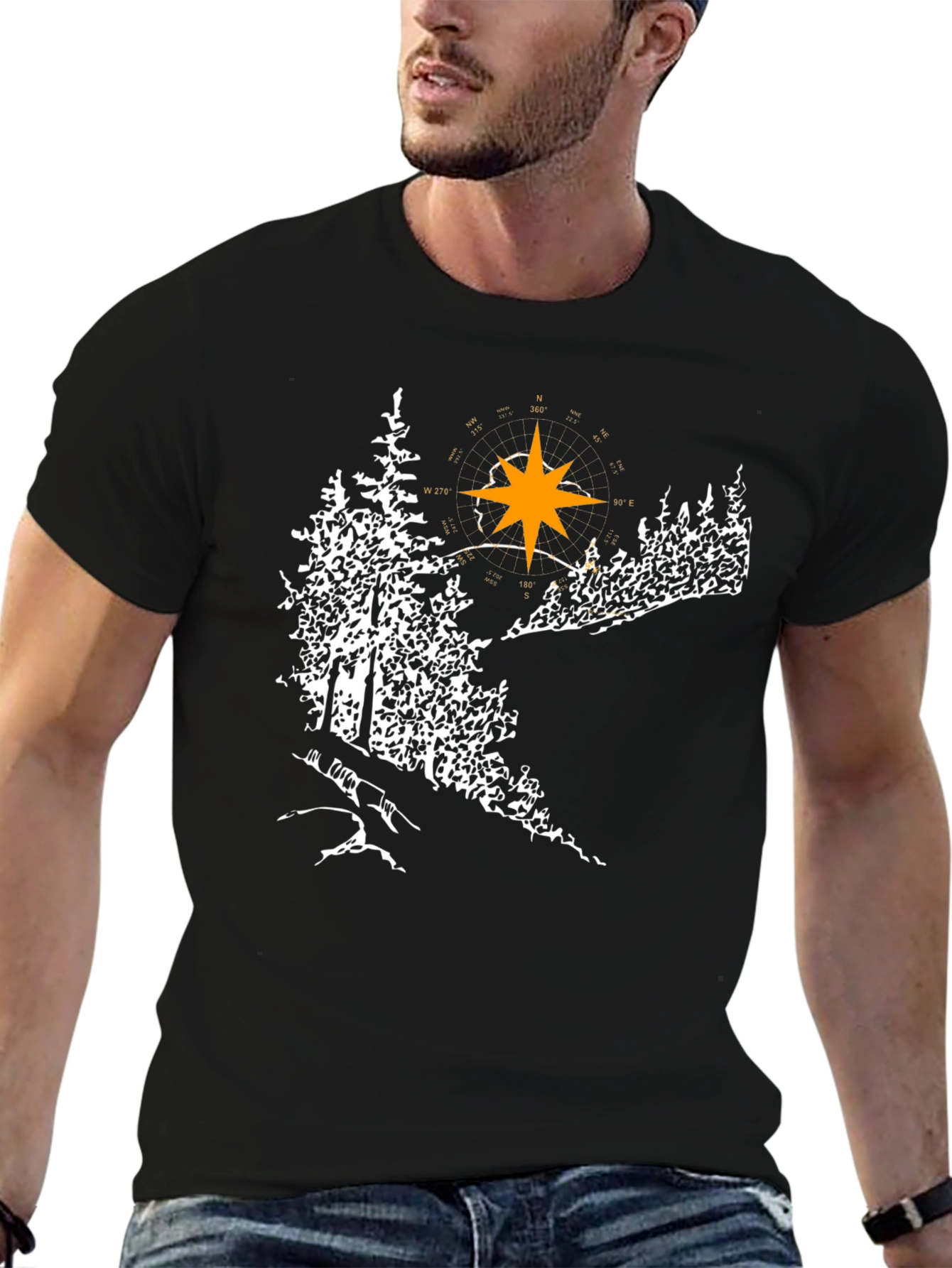Nature Compass Black T-Shirt