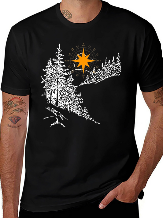 Nature Compass Black T-Shirt