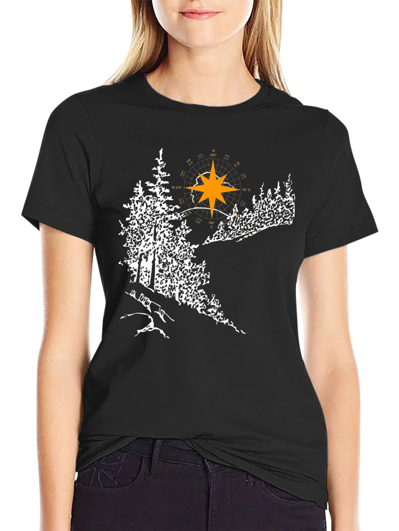 Nature Compass Black T-Shirt