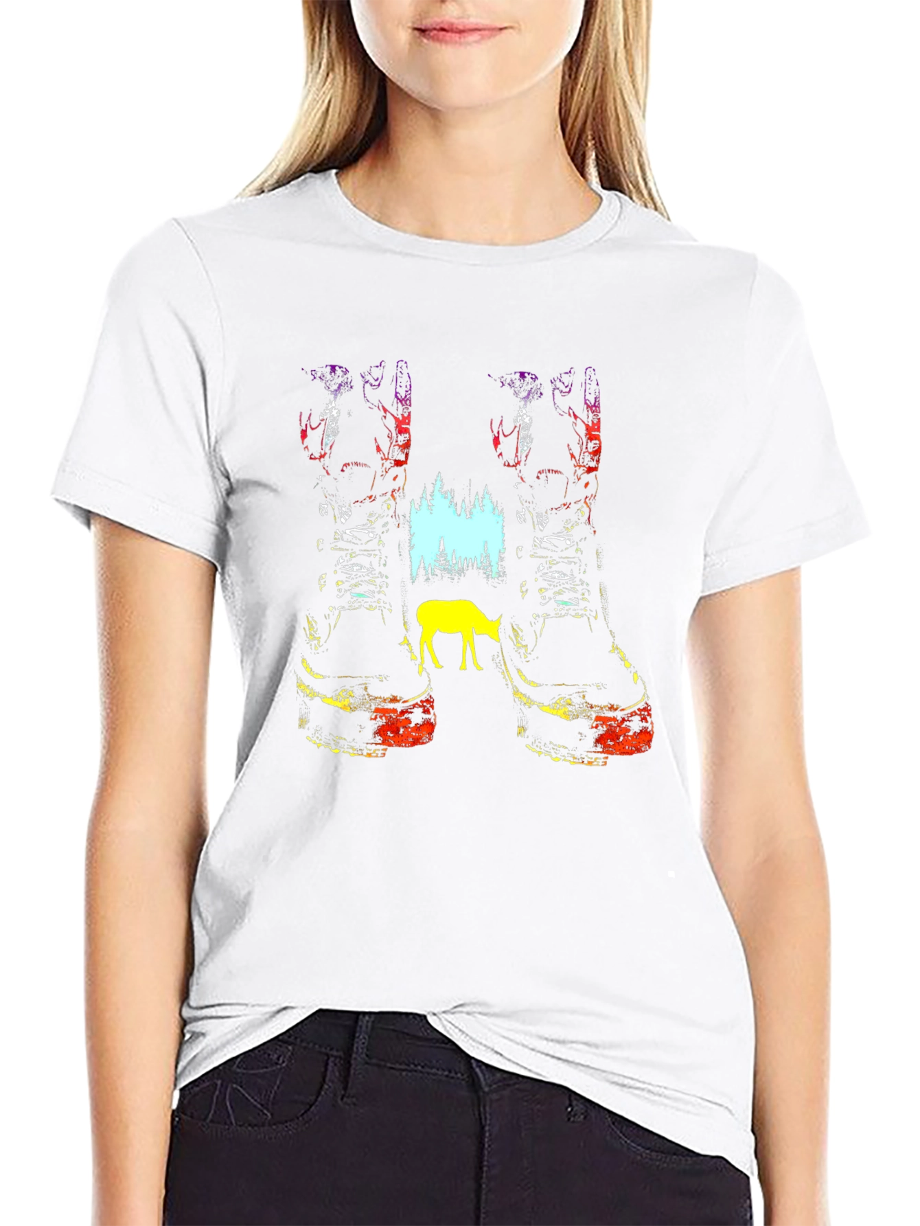 Nature Boots Graphic Tee - Unisex Black T-Shirt