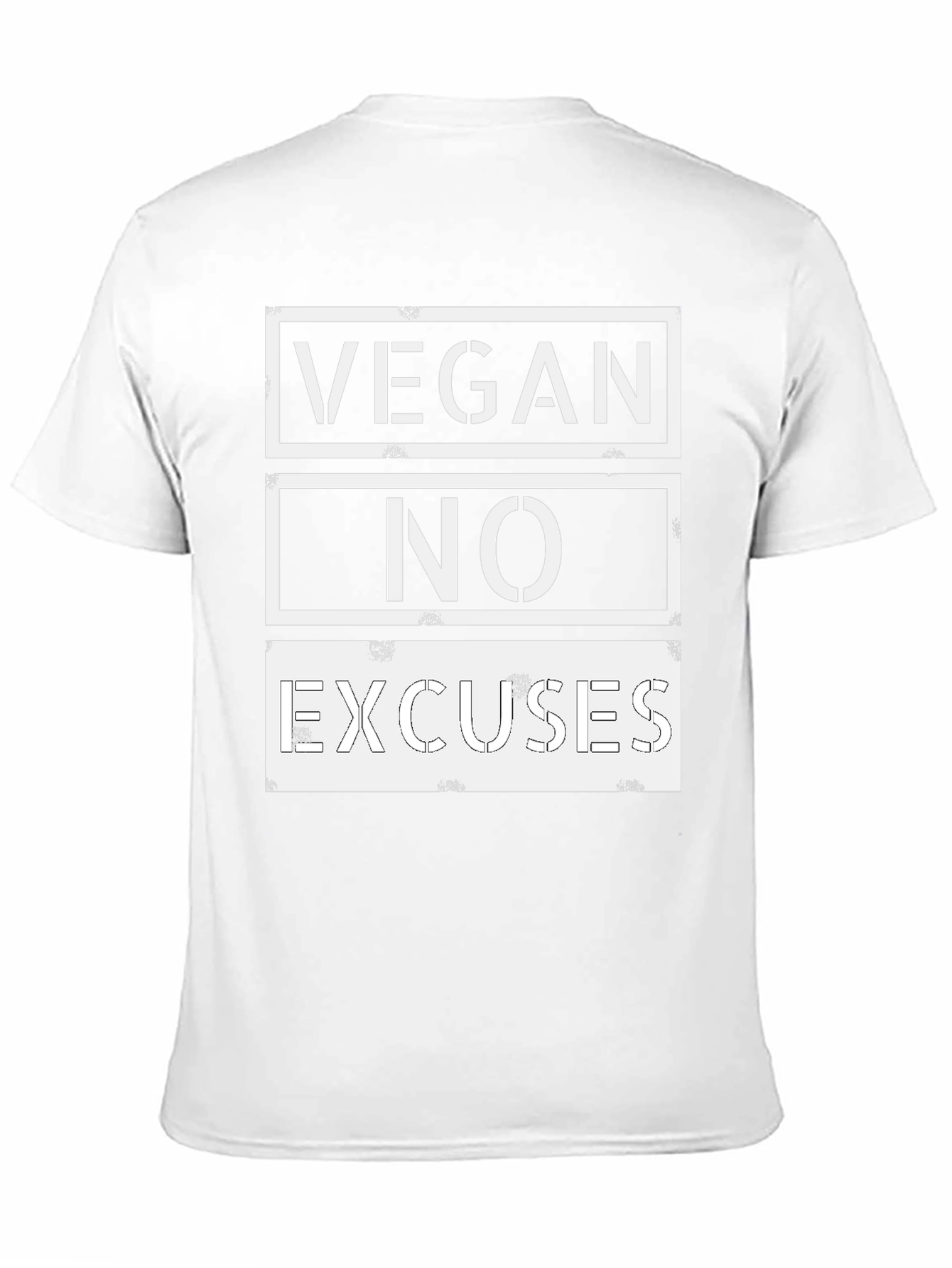 Vegan No Excuses Graphic Tee - Black Casual T-Shirt